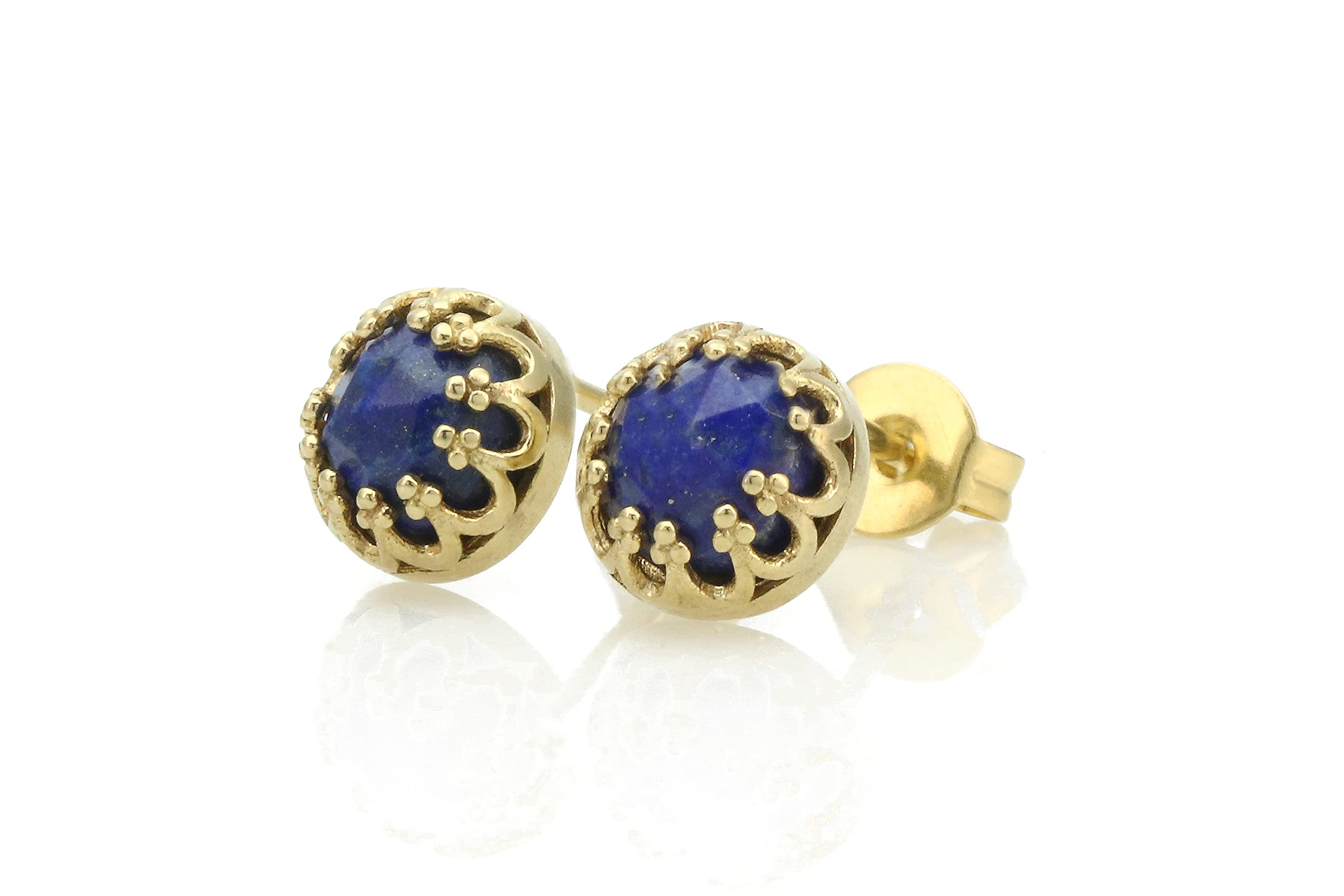 Lapis Lazuli Stud Earrings for Women - Gemstone Jewelry Gift for Her - Perfect for Parties & Gifting
