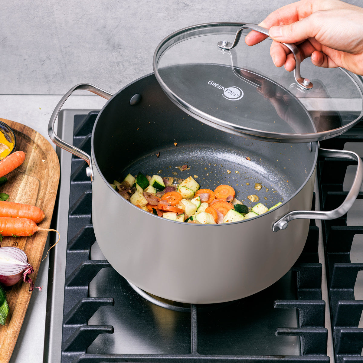 Canterbury Ceramic Nonstick 10-Piece Cookware Set - Eco-Friendly Clay Pot Cooking Set for Healthy Meals | Perfect for Sauteing, Frying, Baking & Serving Dishes