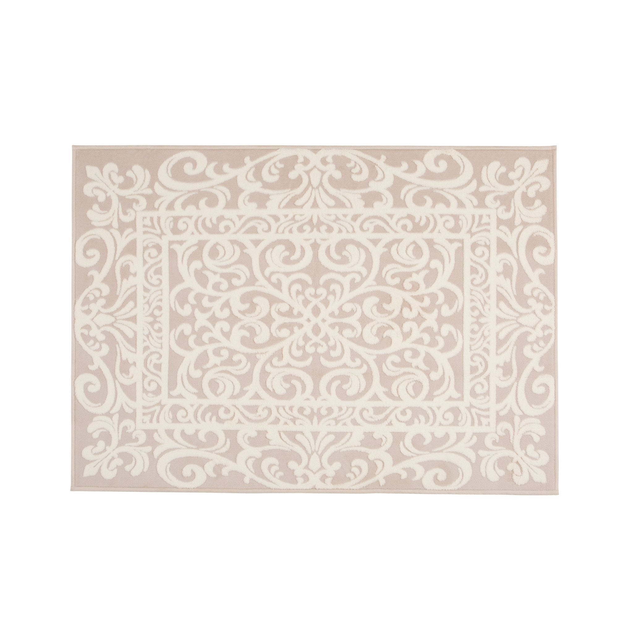 Elfia Soft Ivory Carpet Rug 140 - 6.2x4.6 Feet (190x140cm) Plush Living Room Rug for Bedroom, Nursery & Home Decor