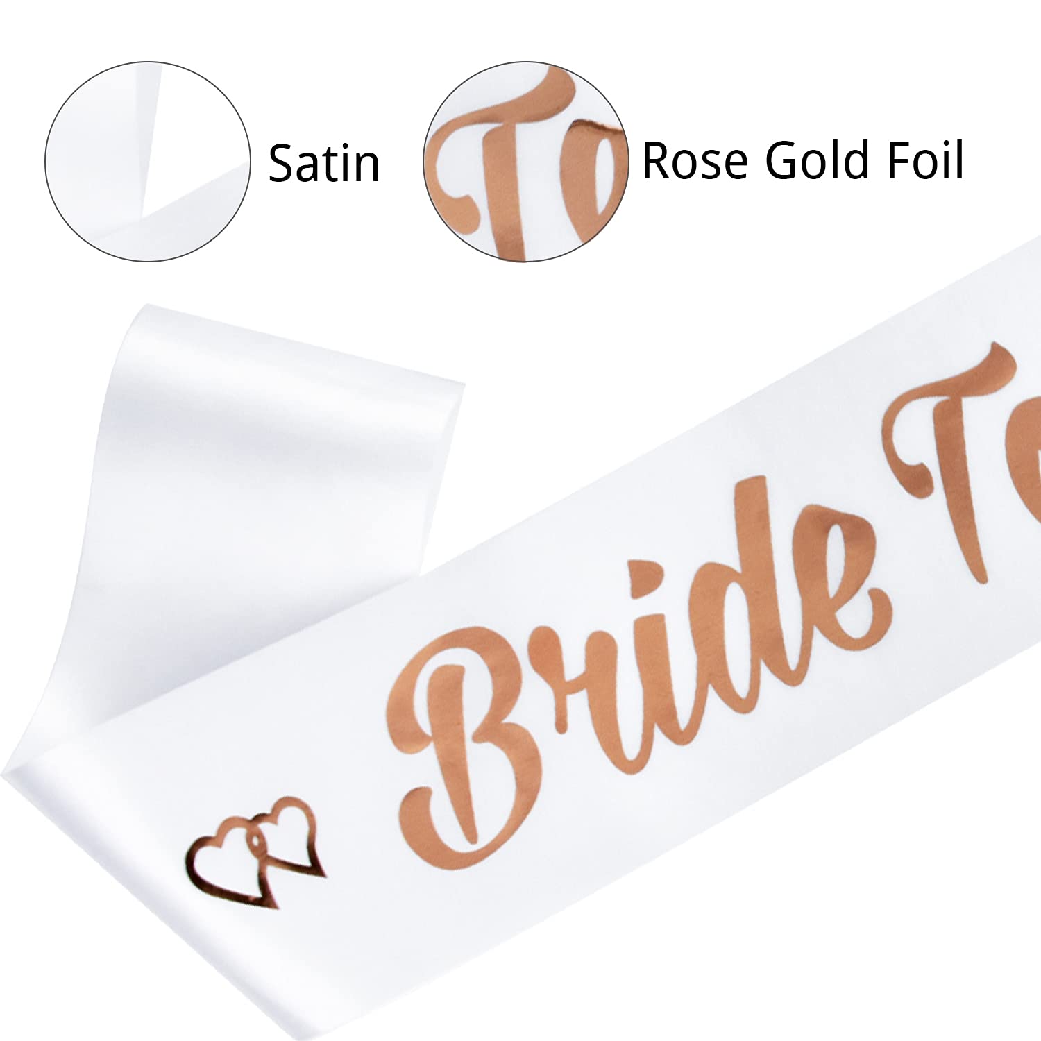 Rose Gold Bachelorette Party Sash - Bride to Be Decorations, Bridal Shower Favors, Hen Night Gifts, Engagement Party Satin Favors, Wedding Party Accessories - Perfect for Bachelorette Parties, Bridal Showers & Wedding Celebrations