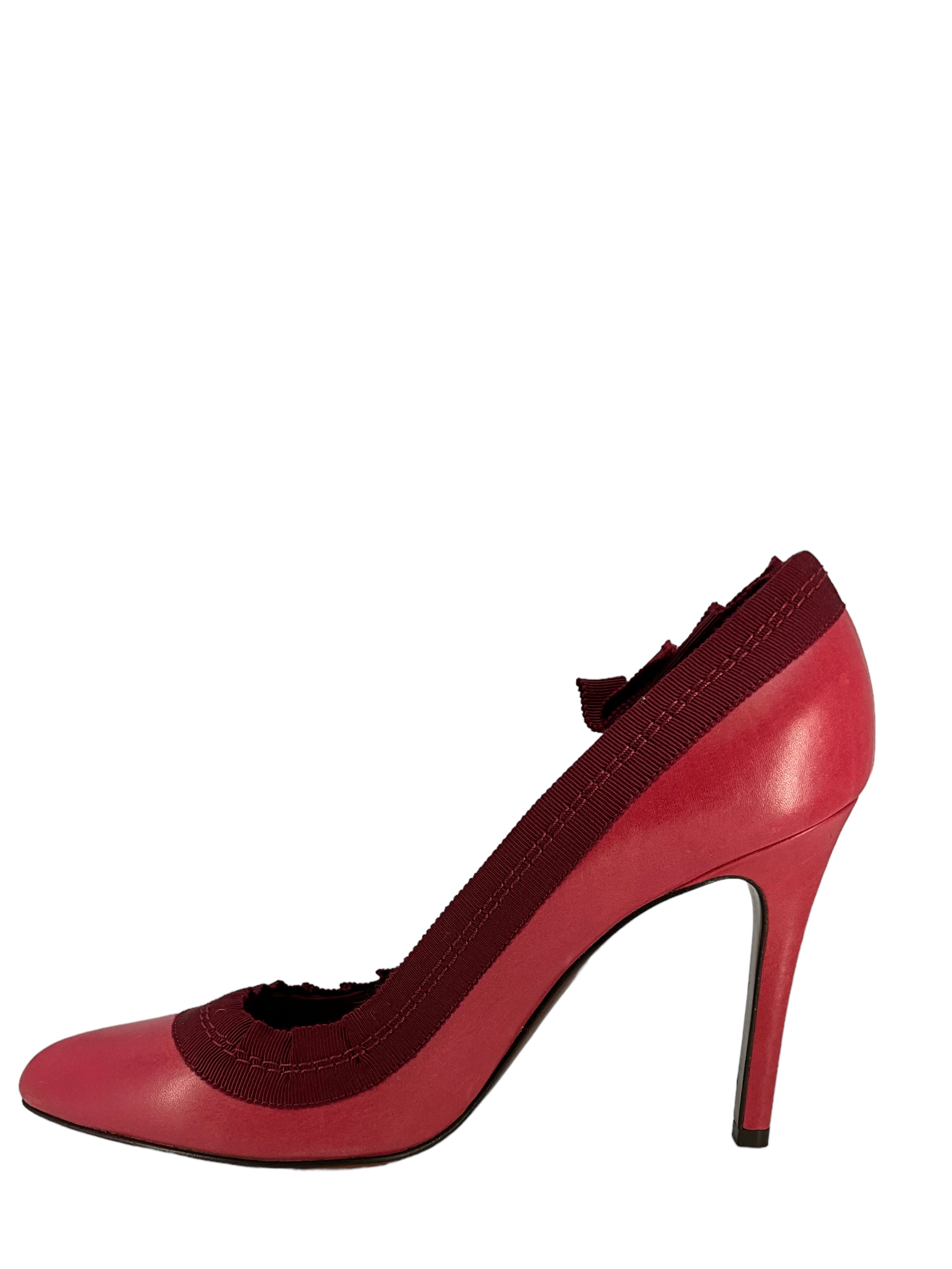 Lanvin Women's Leather Pointed Toe Ribbon Pumps - Size 7.5 US - New Designer Heels for Wedding, Party & Formal Events