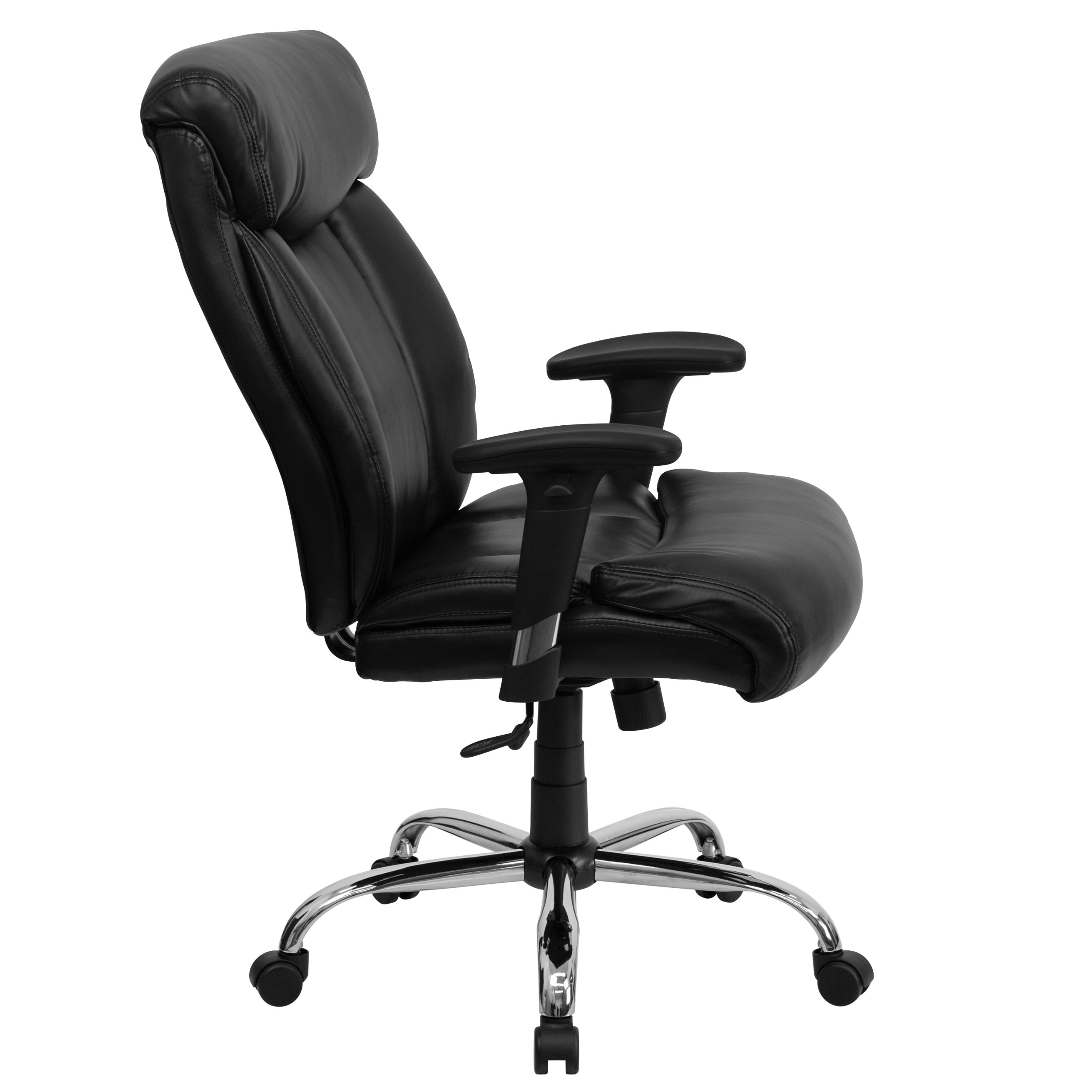 Flash Furniture HERCULES Series 400 lb. Capacity Big & Tall Executive Office Chair - Black LeatherSoft Ergonomic Design with Adjustable Headrest & Arms - Perfect for Home Office, Gaming & Professional Workspaces