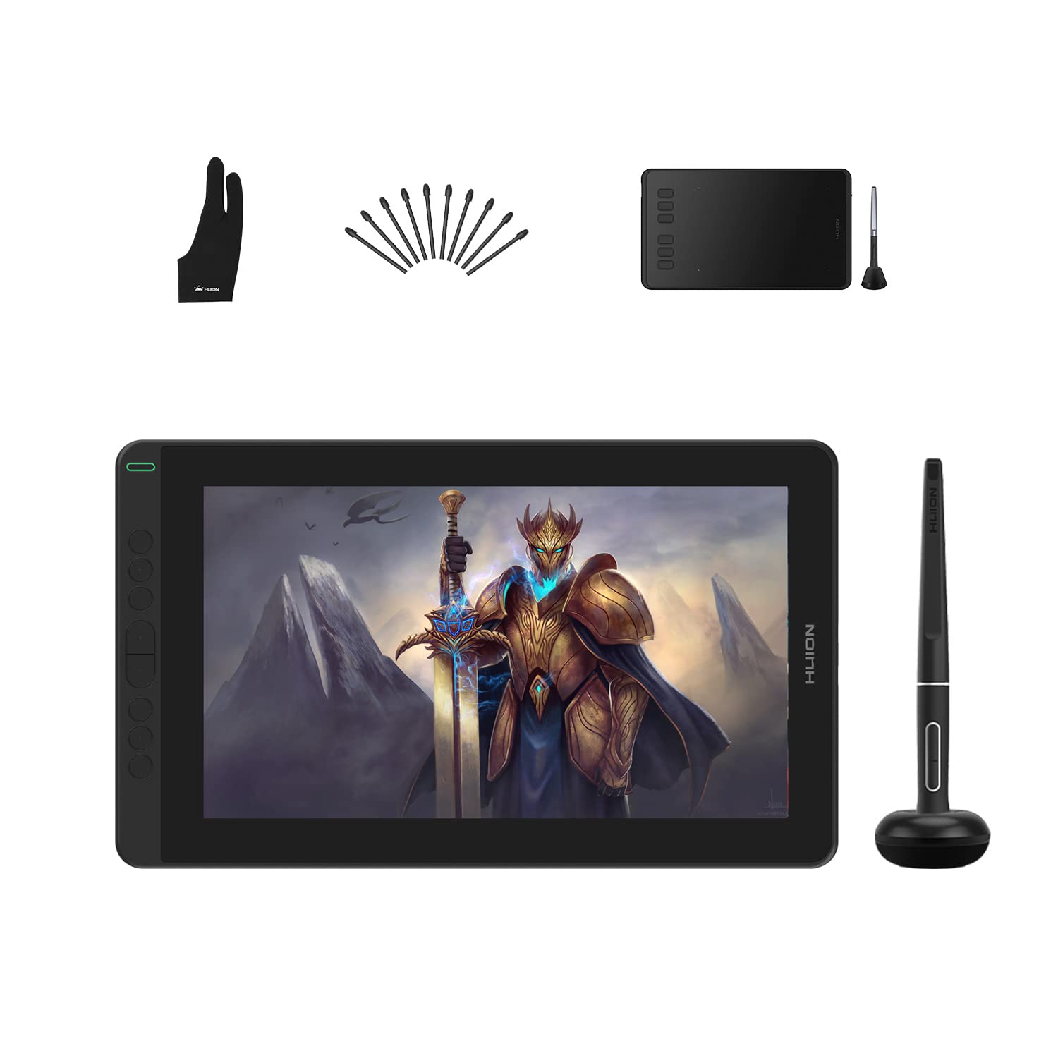 HUION Kamvas 13 Drawing Tablet with Screen & Inspiroy H640P Graphics Tablet Bundle - Digital Art, Graphic Design, Animation for Artists, Illustrators, Designers - Perfect for Home Studio, Office & Creative Workspaces