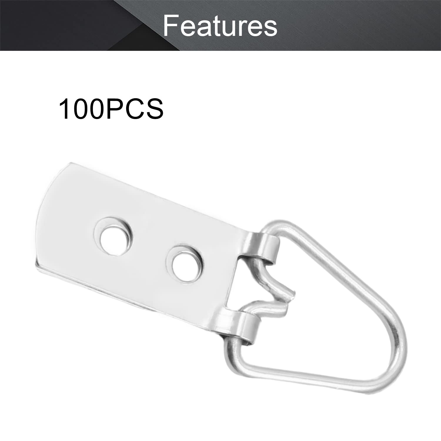 MroMax 100PCS Silver Picture Frame Hooks for Wall Decor & Photo Display
