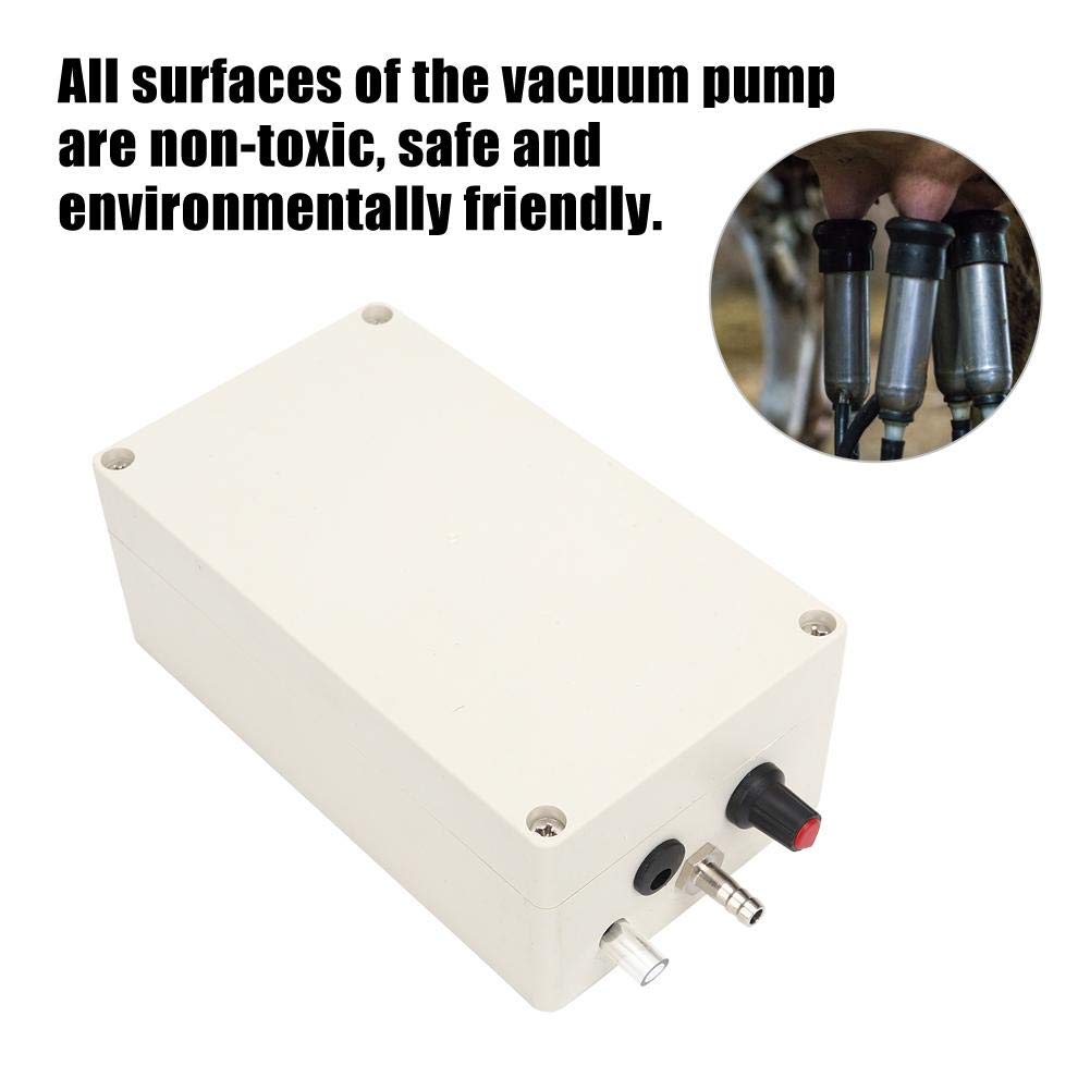 12V Electric Vacuum Milking Pump with Pneumatic Pulsator - Durable Cow Sheep Horse Goat Milker Accessory for Farm & Dairy Use - Perfect for Small Farms, Homesteads & Livestock Care