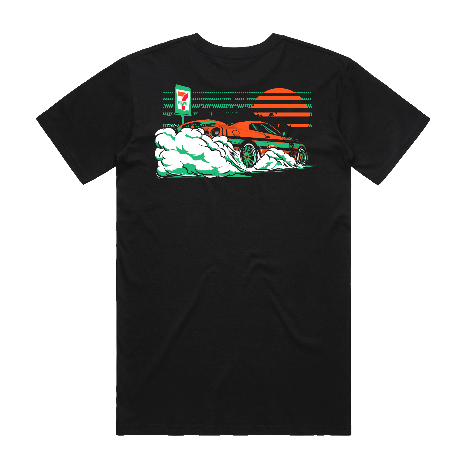 7 Eleven® Burnout Tee - Vintage Inspired Distressed T-Shirt for Men & Women | Soft Cotton Casual Streetwear | Perfect for Concerts, Parties & Everyday Wear