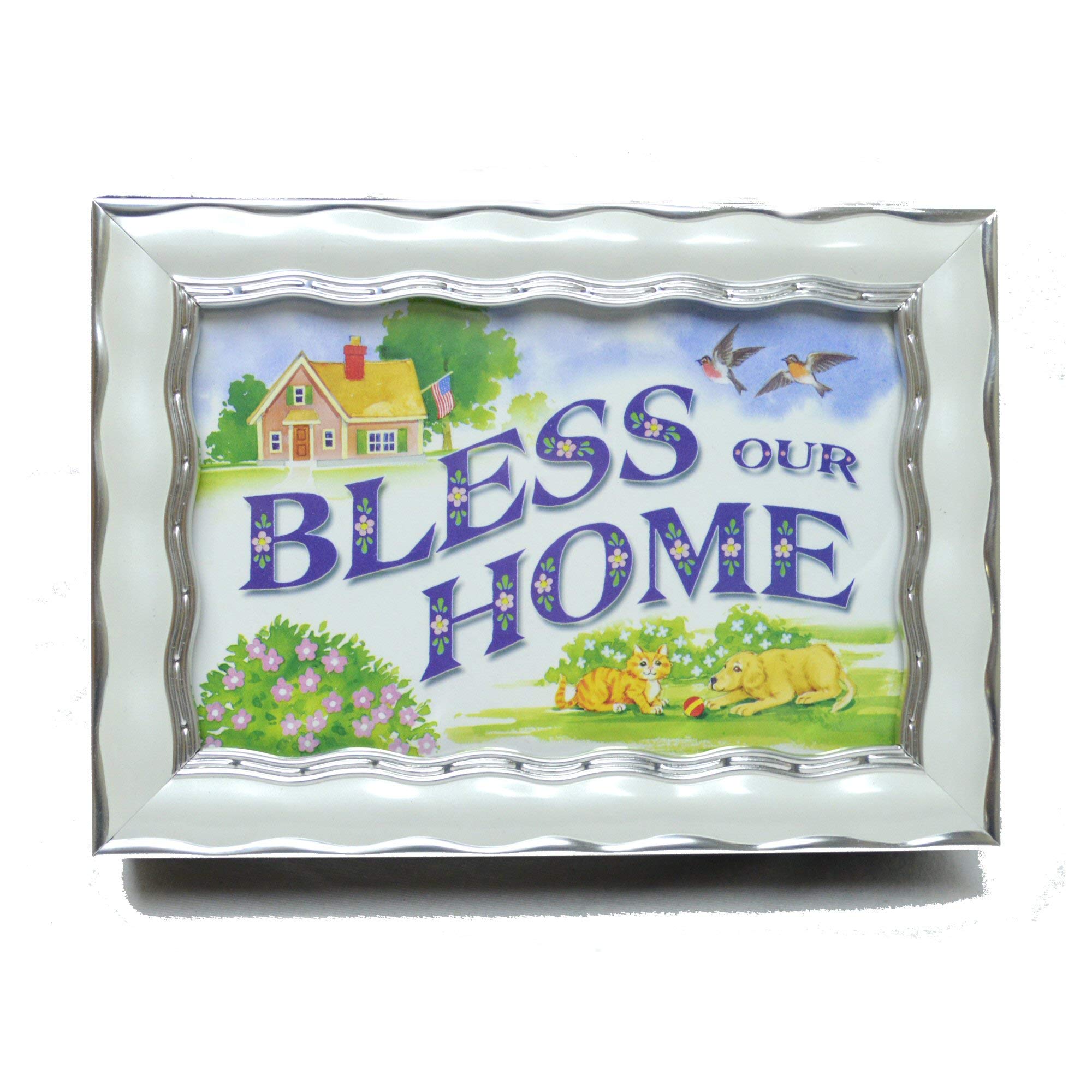 Bless Our Home Decorative Music Box - Plays 'God Bless America' Song | Elegant Home Decor for Living Room, Bedroom & Gift Giving