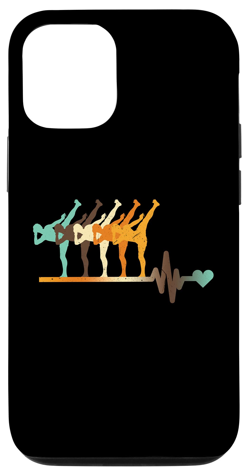 iPhone 12/12 Pro Kickboxing Case - Shockproof Protective Phone Cover with Heartbeat Pulse Design | Perfect for MMA Training, Boxing Gyms & Self-Defense Classes