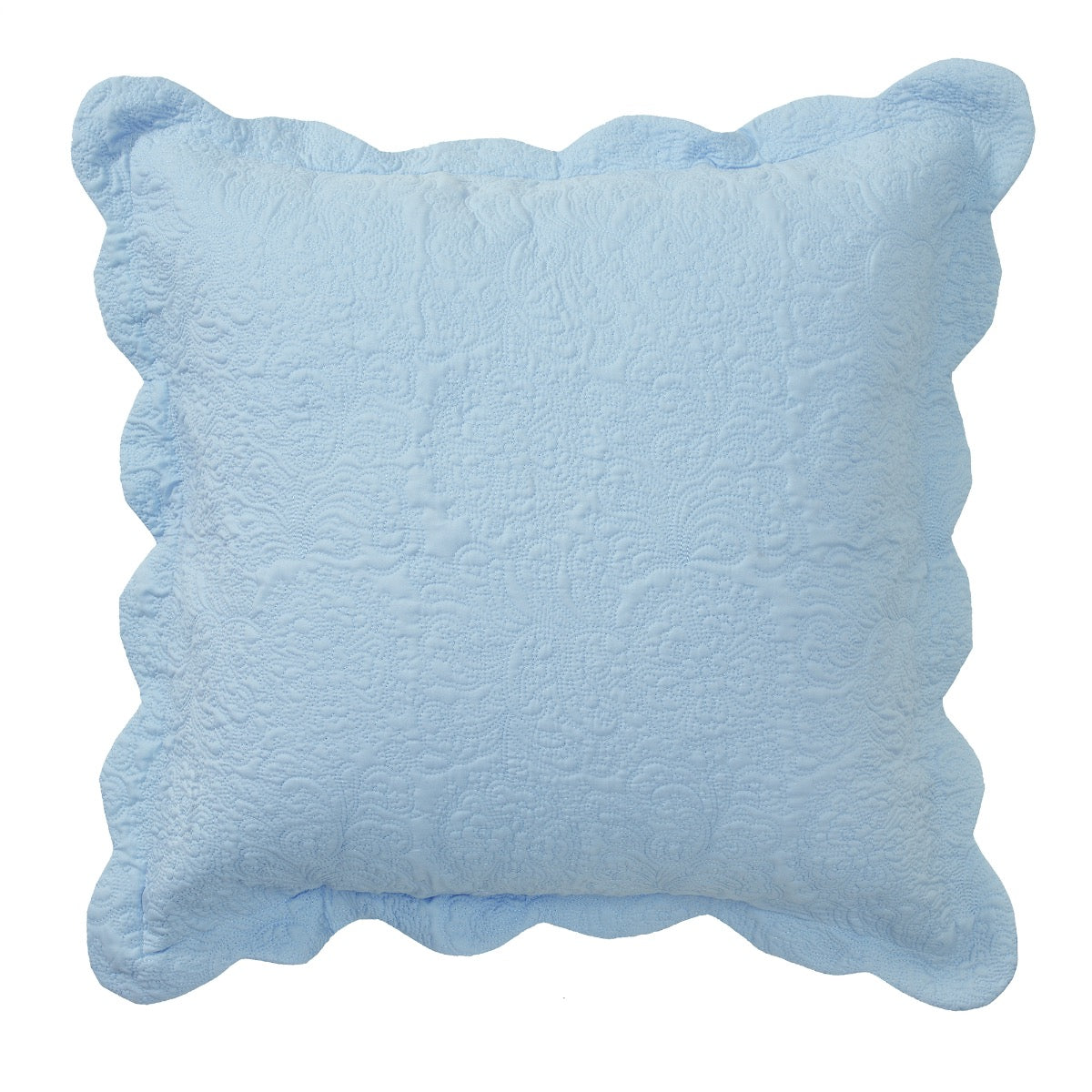 Hampton Provincial Blue Square Cushion by Bianca - Stylish Home Decor Throw Pillow for Sofa, Bed & Living Room - Perfect for Farmhouse, Coastal & Boho Interior Design