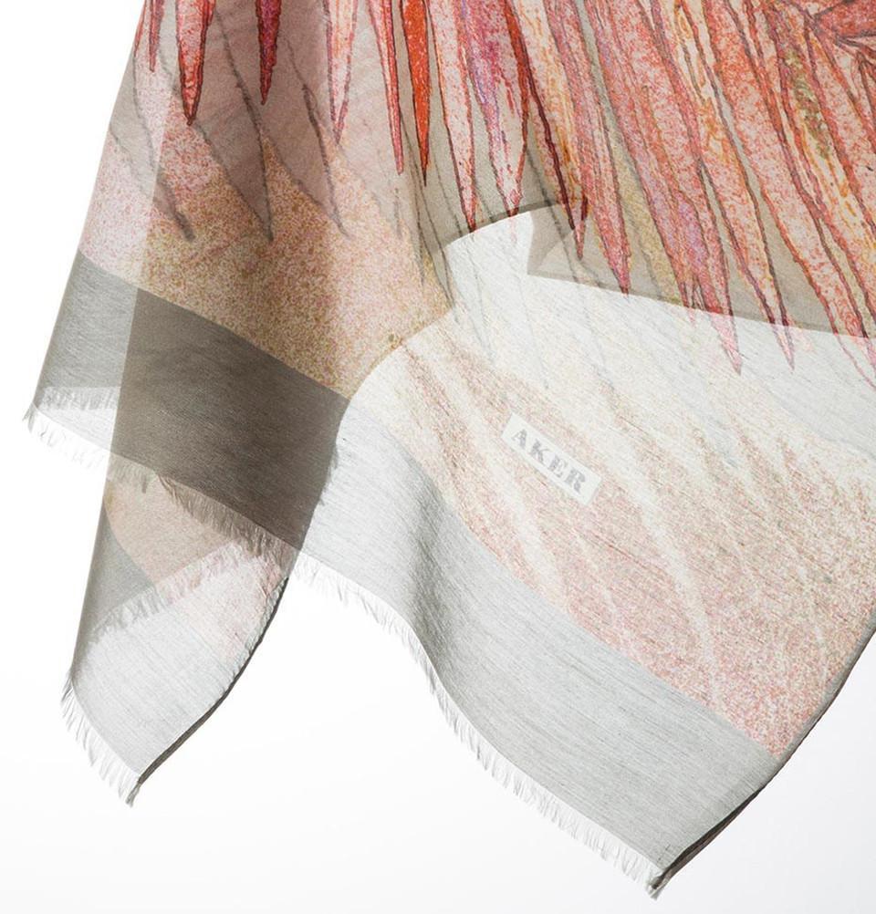 Aker Premium Silk Cotton Patterned Shawl #7344 471 - Elegant Womens Wrap Scarf for Parties, Weddings & Special Occasions