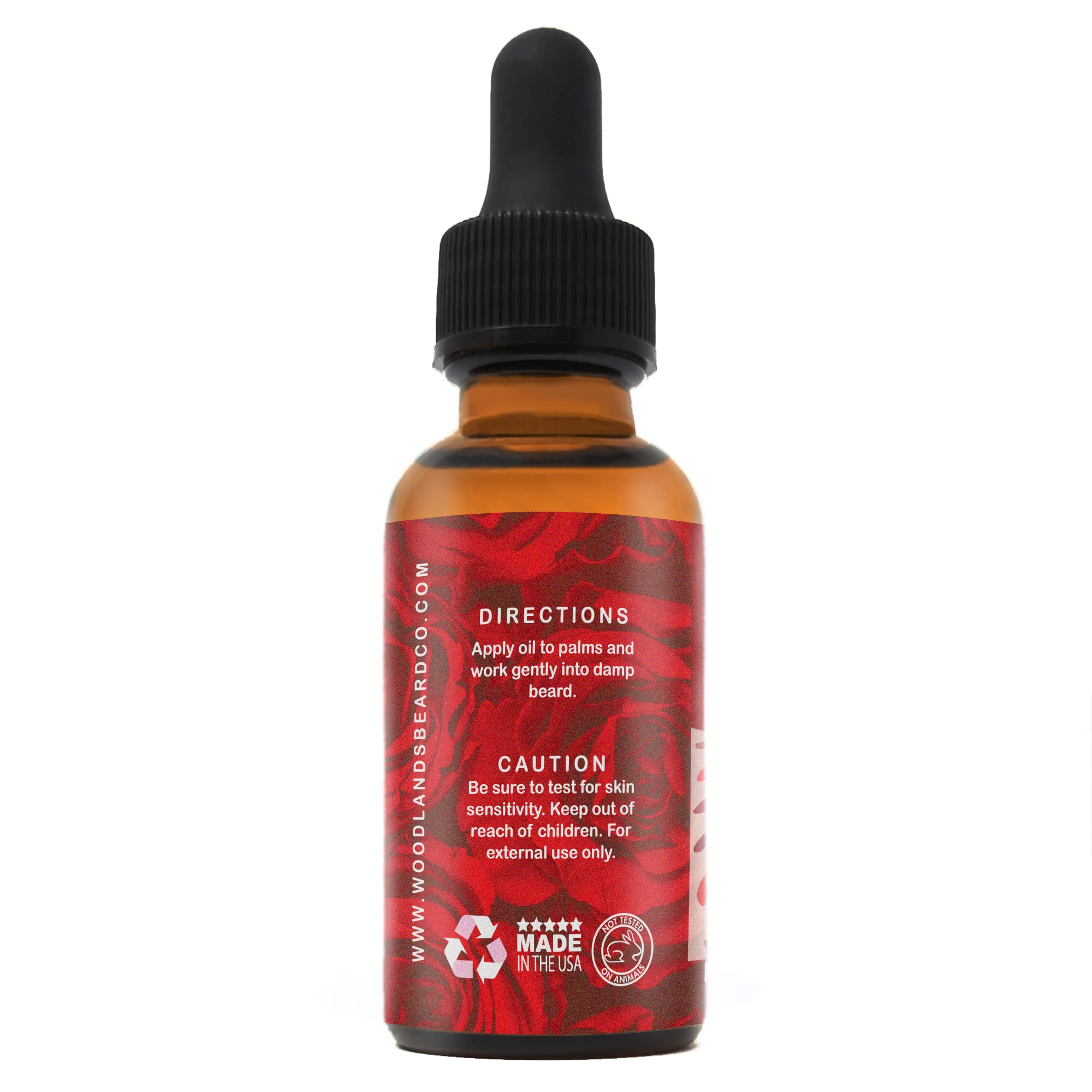 Valentine's Day Beard Oil for Men - Rose, Ylang Ylang & Sandalwood Scented Grooming Oil | Moisturizes & Softens Facial Hair | Perfect Gift for Him, Boyfriend or Husband on Anniversary & Romantic Occasions