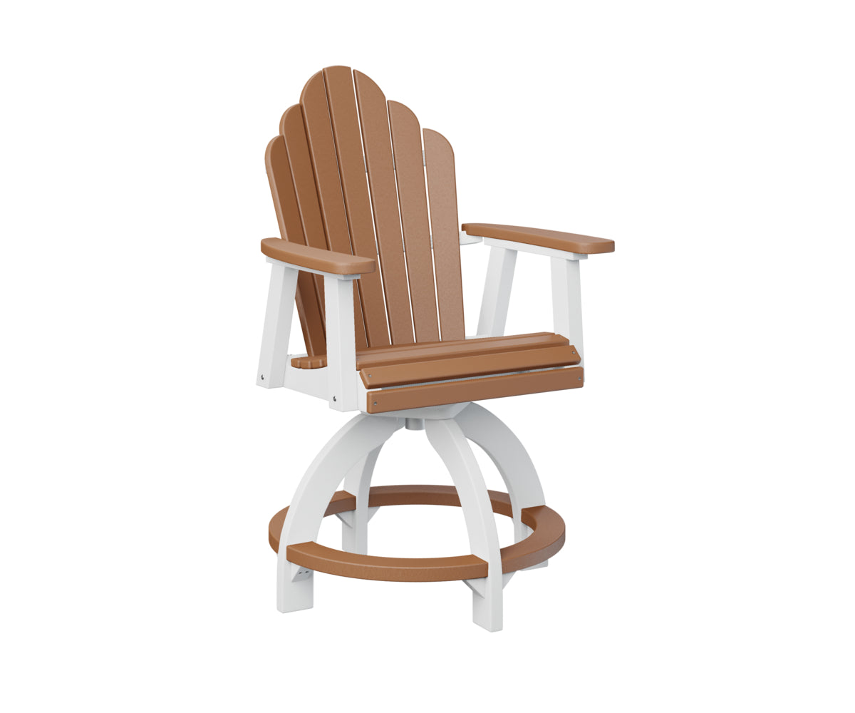 Berlin Gardens Cozi Back Swivel Counter Chair - Adjustable Height Bar Stool with Padded Seat for Kitchen Island, Breakfast Nook & Home Bar - Comfortable Modern Dining Furniture