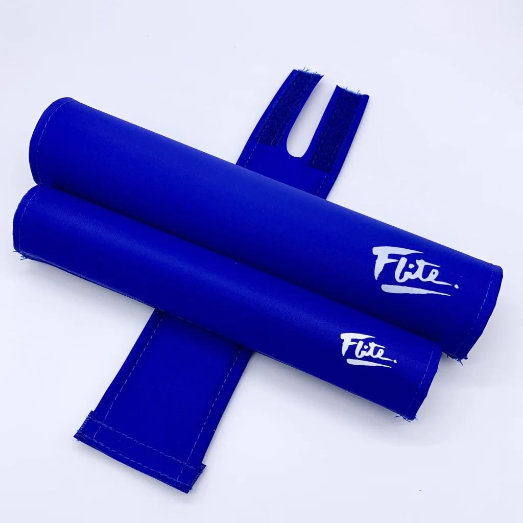 Vintage 80's Style BMX Bike Pad Set by Flite - Extra Wide Handlebar Pads for Classic BMX & Freestyle Bikes | Perfect for Bike Restoration, Retro Cycling & Collector Displays