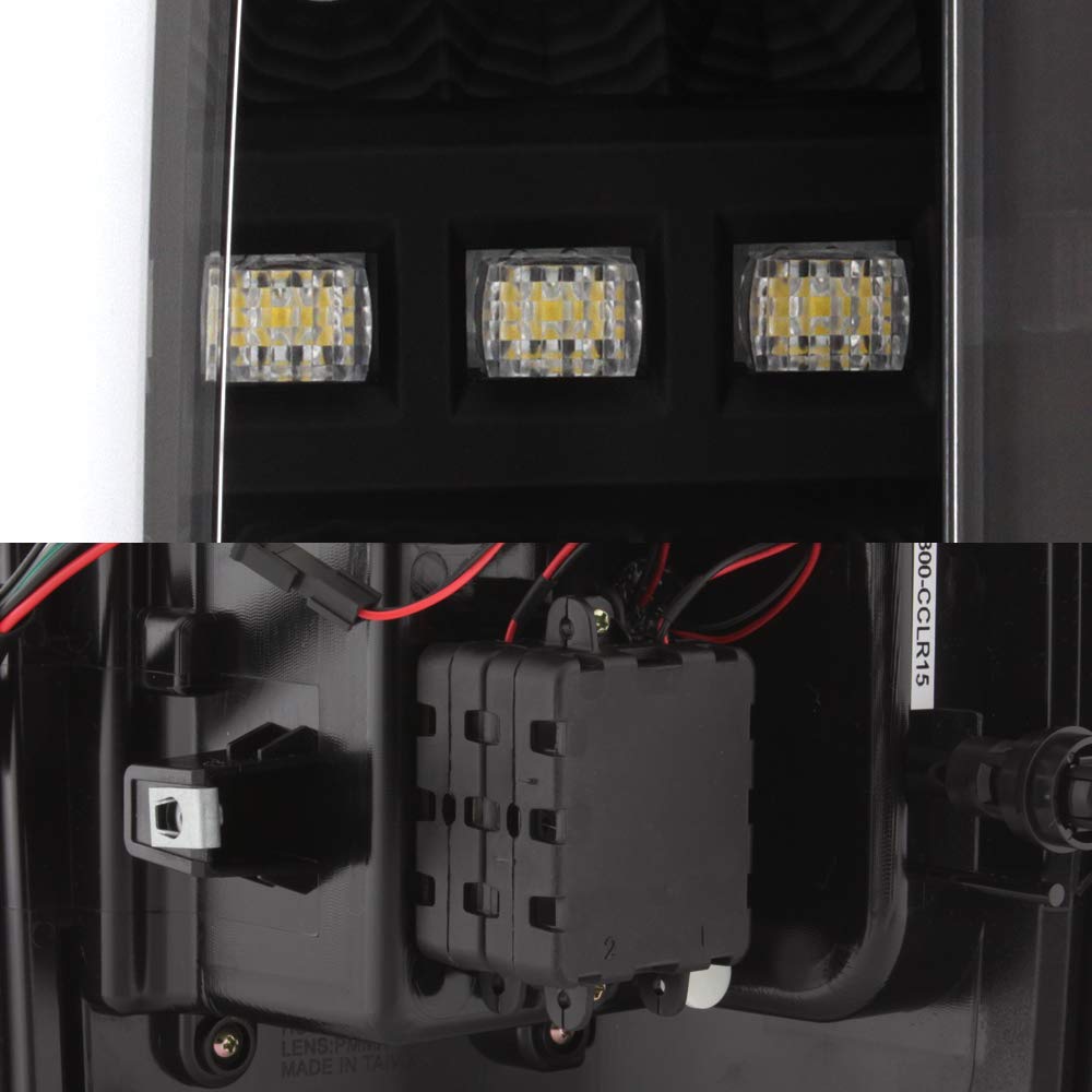 AKKON Full LED Daytime Running Lamp Bar & Tail Lights for 2015-2022 Chevy Colorado/GMC Canyon - Black Housing with Clear Lens (Complete Set) | Upgrade Your Truck's Style & Visibility for Night Driving & Off-Road Adventures