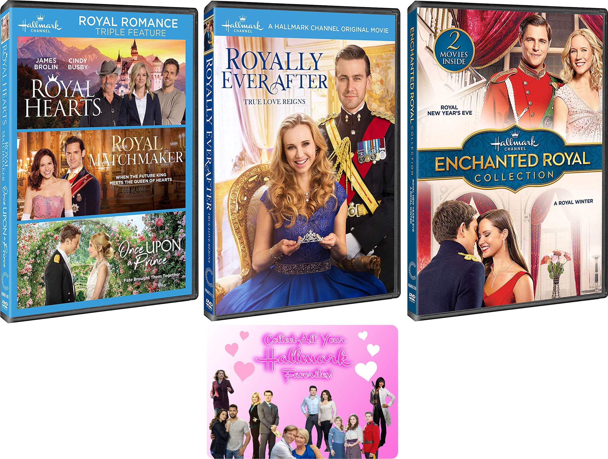 Hallmark Royal Romance Collection: 6 Heartwarming Royal-Themed Movies (Royal Hearts, Royal Matchmaker, Once Upon A Prince, Royally Ever After, Royal New Year's Eve, A Royal Winter) with Bonus Art Card - Perfect for Romantic Movie Nights and Royalty Lovers