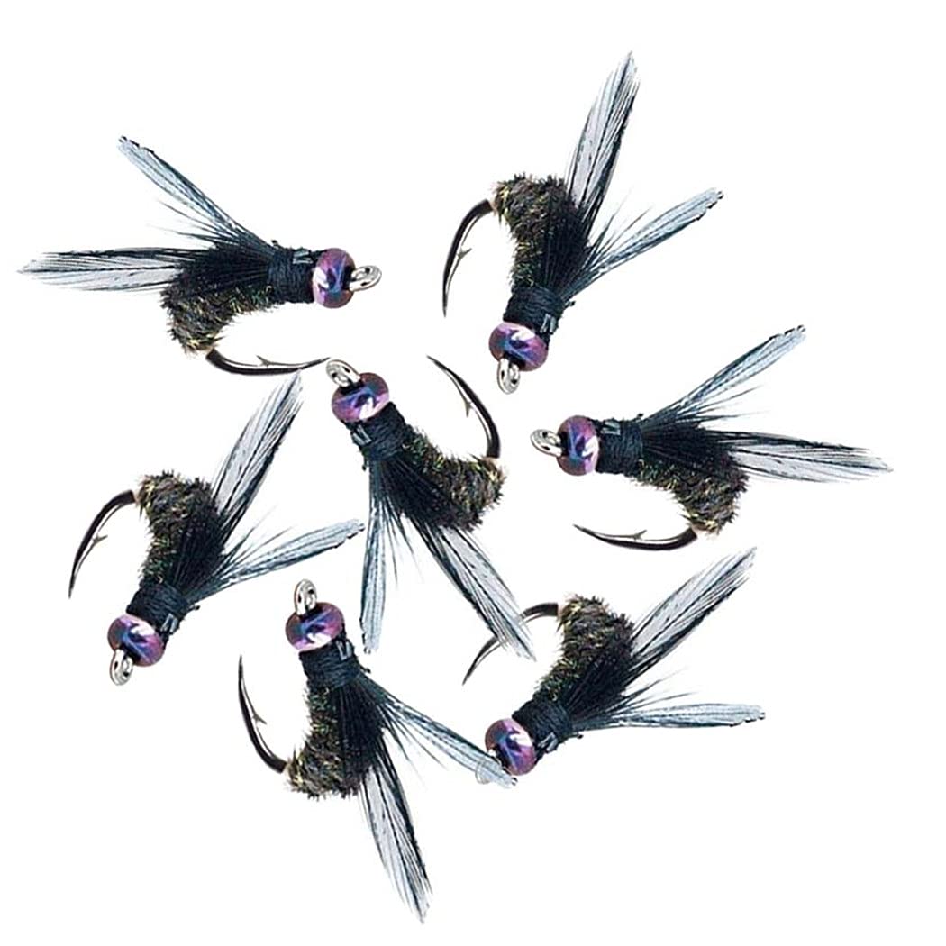 **40/72/102pcs Fly Fishing Flies Assortment Kit - Dry/Wet Bass Flies, Streamers & Nymphs for Trout, Salmon & Bass - Premium Fly Box Included - Perfect for Freshwater & Saltwater Fishing**