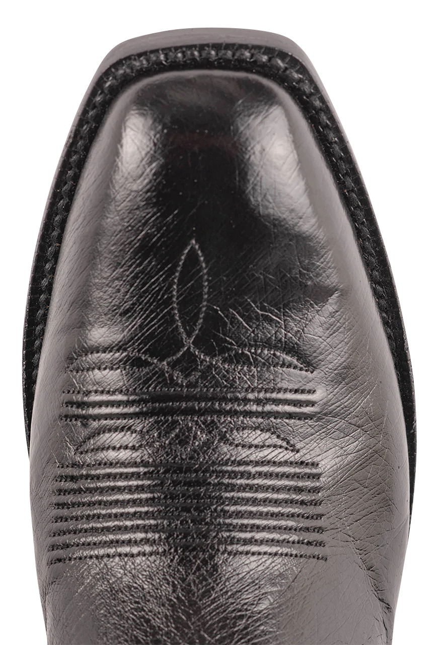 Premium Black Jack Exclusive Smooth Ostrich Cowboy Boots for Men - Handcrafted Genuine Leather Western Boots with Comfortable Fit - Perfect for Rodeo, Country Dancing & Western Fashion