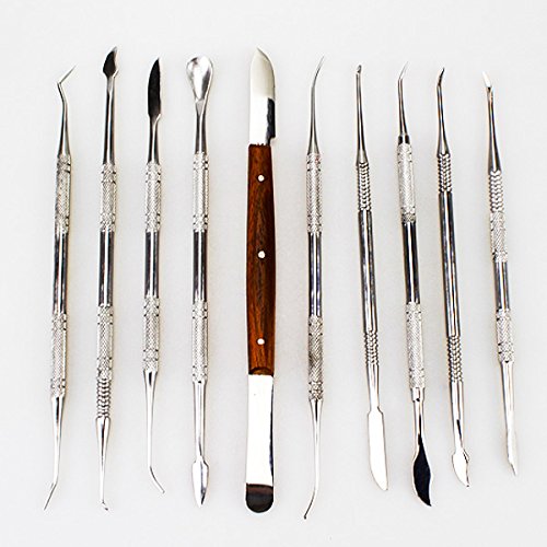 Professional Dental Wax Carvers Set - 10PCS Clay Sculpting Tools Kit for Pottery, Modeling & DIY Projects | Perfect for Dentists, Artists & Craft Enthusiasts | Ideal for Wax Carving, Sculpture & Ceramic Work