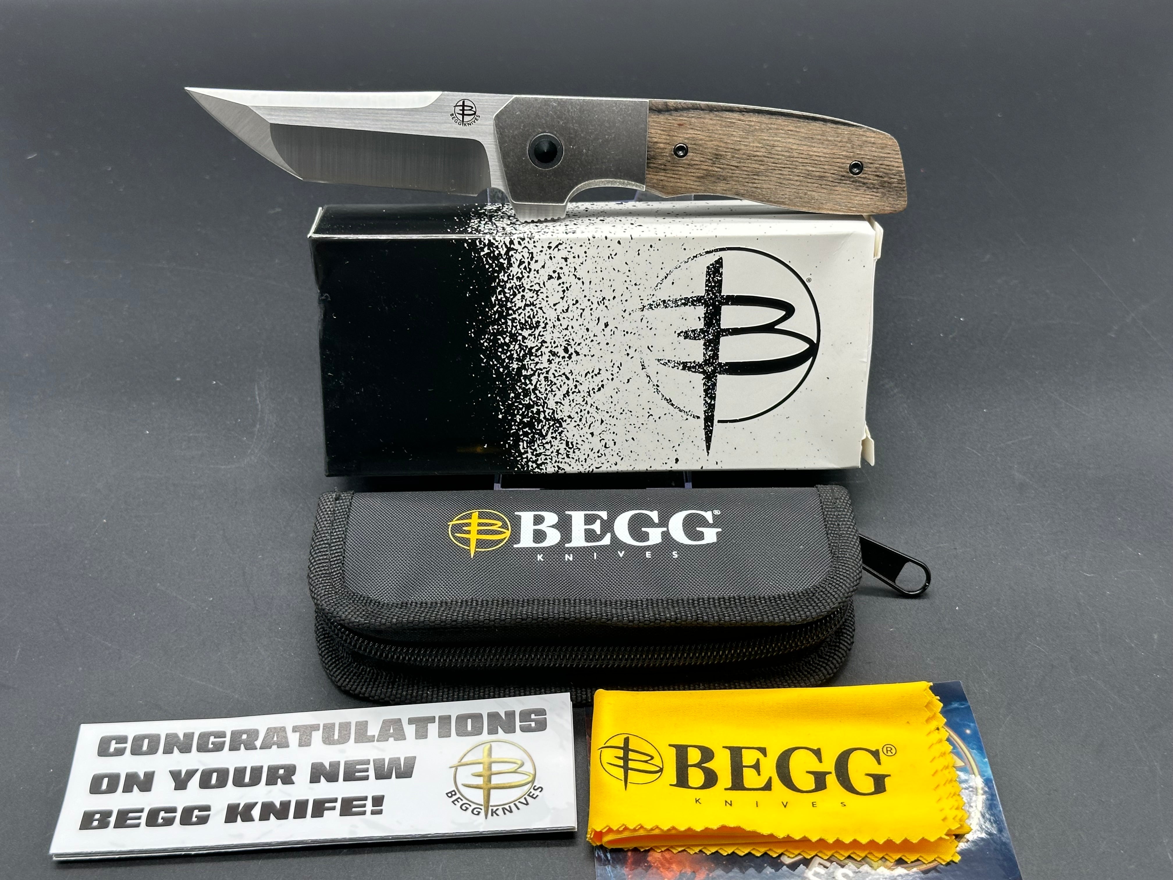 BEGG Knives Seishin - Kirby Lambert & JVO Design Collaboration - Premium EDC Pocket Knife for Outdoor, Camping, and Everyday Carry