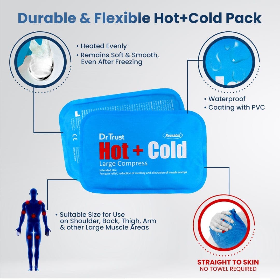 Dr Trust USA Hot and Cold Therapy Pack - Small Size (328) for Pain Relief, Muscle Recovery & First Aid - Perfect for Sports Injuries, Arthritis & Post-Surgery Care