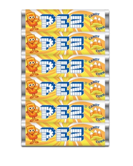 PEZ Candy Corn Refills - 1 lb Bulk Bag (0.29 oz per Pack) for Halloween, Easter & Party Favors - Perfect for Candy Dispensers, Gift Baskets & Trick-or-Treating
