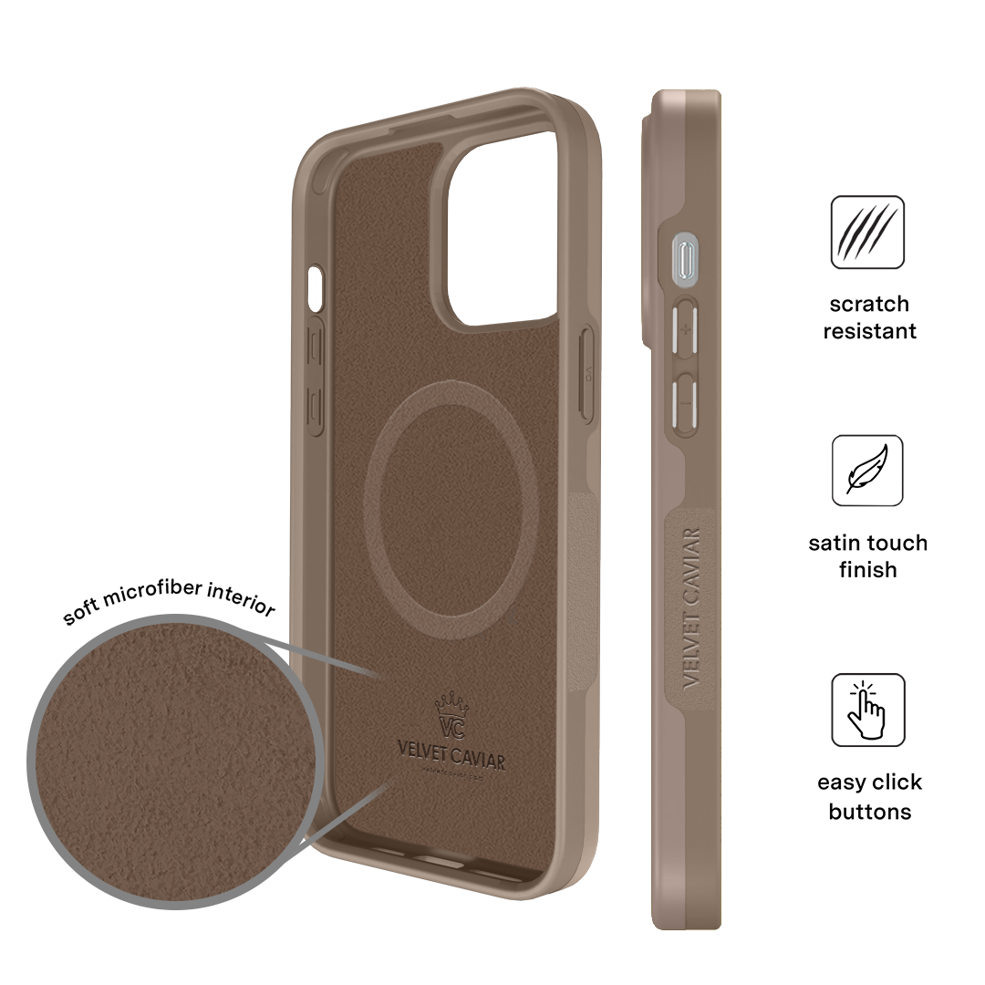 Premium Cashmere Taupe iPhone Case - Soft & Luxurious Protective Cover for iPhone [Model Numbers] - Perfect for Everyday Use, Travel & Gifting
