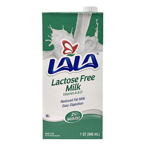 LALA Milk Vitamin UTH Grade A - Lactose Free, 2 Pack (1 qt Each) - Perfect for Smoothies, Baking & Healthy Breakfasts