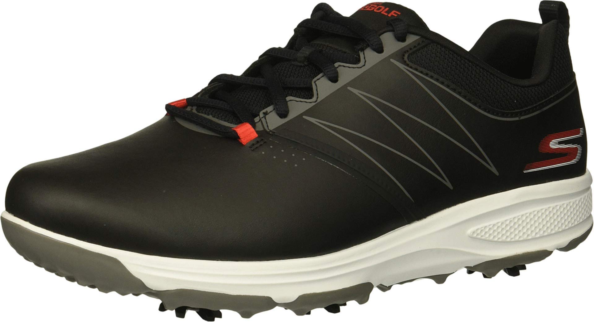 Skechers Men's Torque Waterproof Golf Shoes - Lightweight Comfortable Spiked Golf Shoes for Men, Non-Slip Traction, Breathable Design - Perfect for Golf Course, Driving Range & Outdoor Sports