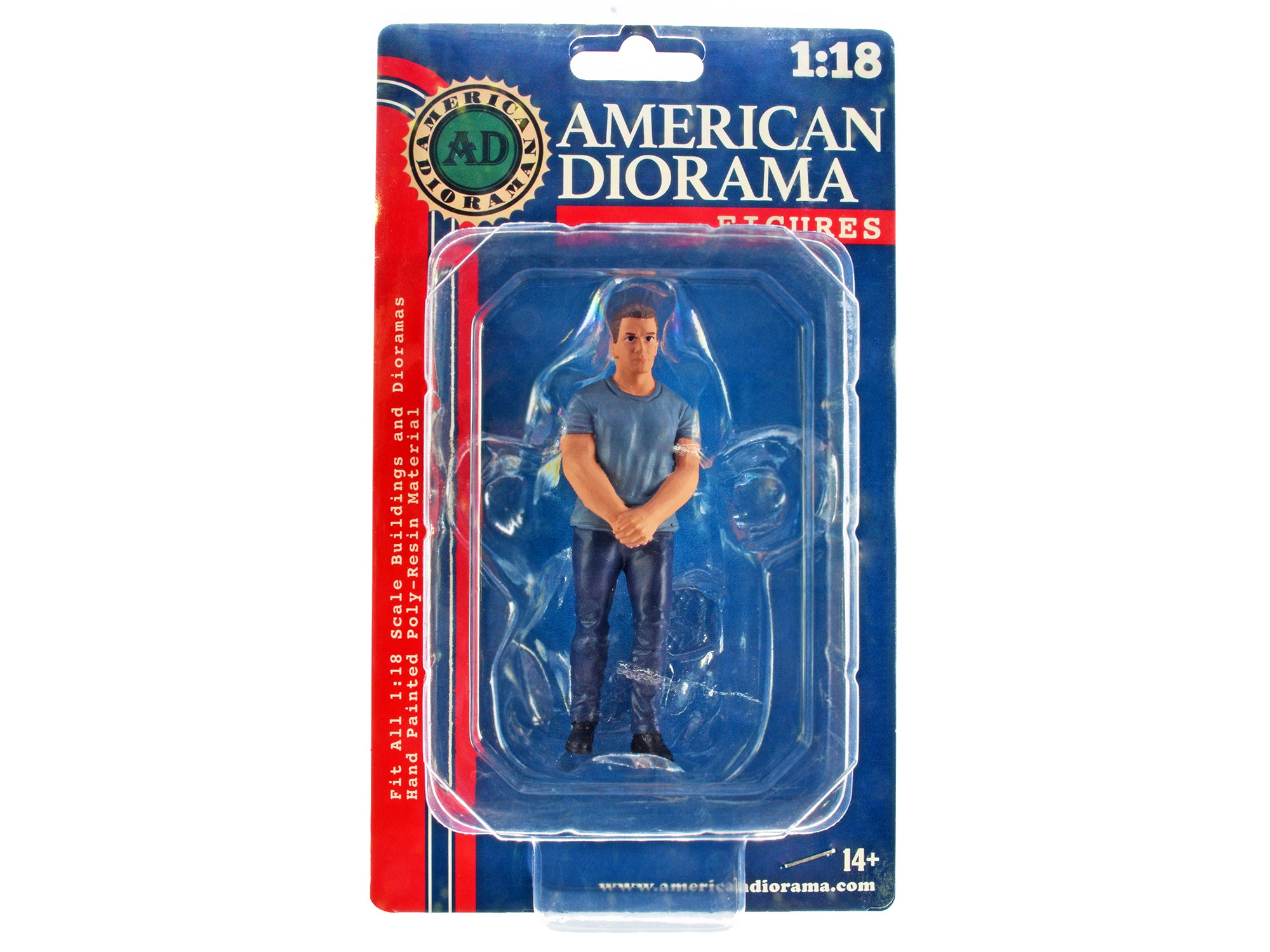 American Diorama 1/18 Scale Model Car Meet 3 Figure 4 Set - Realistic Miniature Figures for Diecast Car Displays & Diorama Scenes