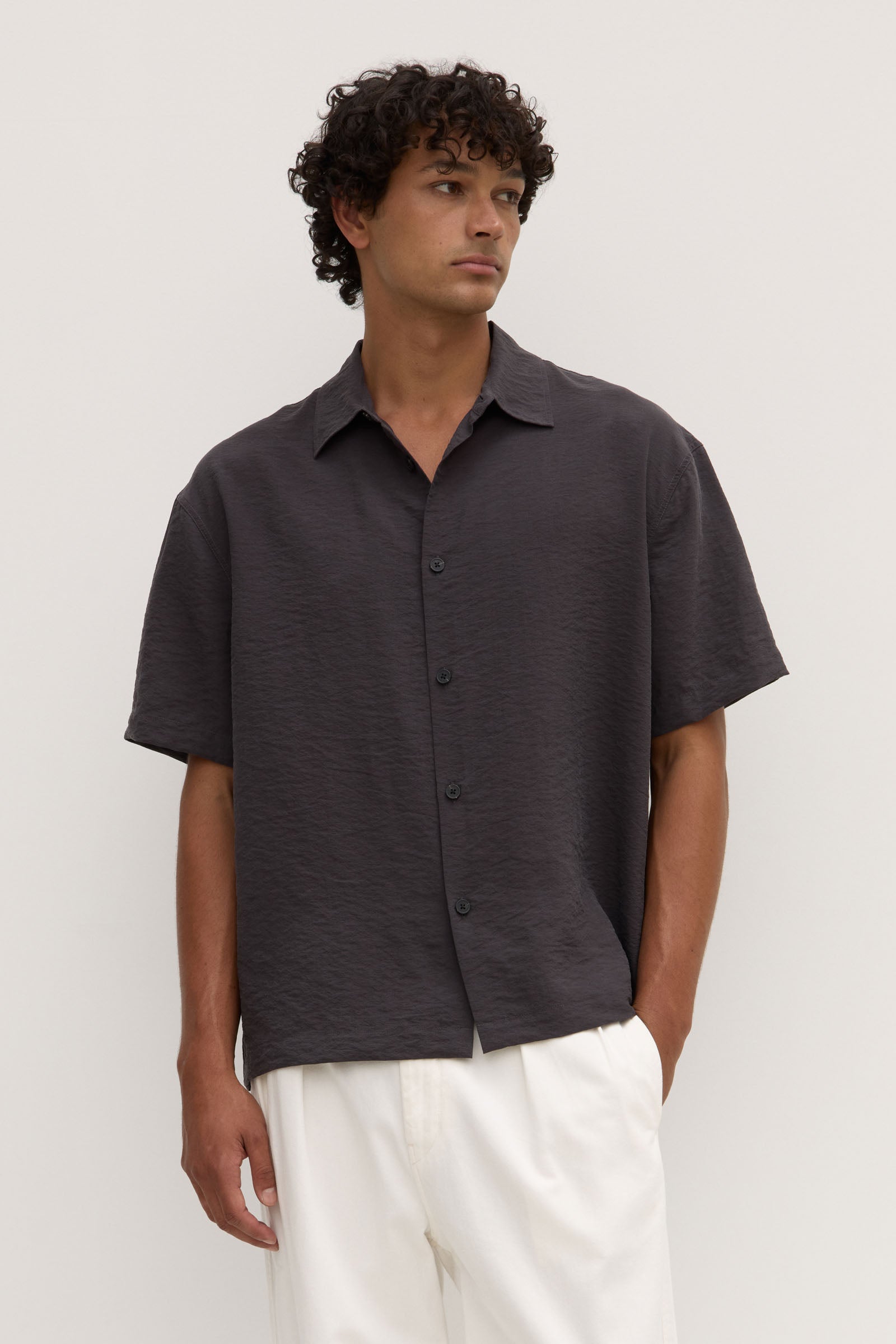 Brook Silk Short Sleeve Shirt for Men - Breathable & Comfortable Summer Casual Wear - Perfect for Office, Travel & Outdoor Activities