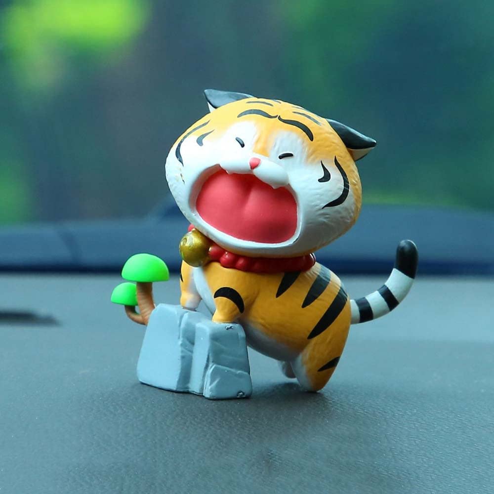 Handmade Resin Lucky Tiger Car Dashboard Decor - Feng Shui Animal Figurine for Car Interior, Home & Office Desk (4 Styles) - Perfect Gift for Car Lovers & Feng Shui Enthusiasts - Enhance Your Vehicle, Workspace & Living Room Decor with Positive Energy - Ideal for Meditation Spaces, Office Feng Shui Arrangement & Car Protection Charms - Great for Feng Shui Home Decor, Car Accessories, Office Desk Ornaments & Spiritual Meditation Gifts