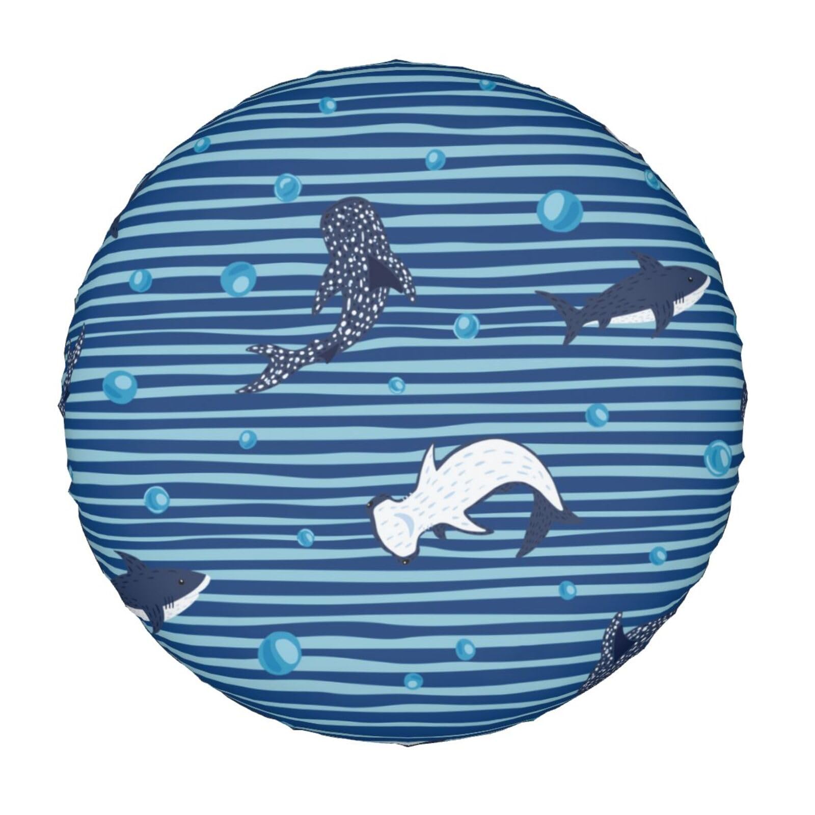 Shark Design Waterproof UV-Resistant Universal Spare Tire Cover - Fits 17
