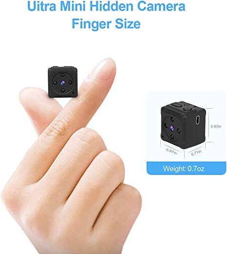 Mini Spy Camera Hidden - Full HD 1080P Portable Covert Nanny Cam with Motion Detection & Night Vision, Wireless Micro Security Surveillance Camera for Home/Office Indoor Outdoor Use (No SD Card Included) - Perfect for Baby Monitoring, Pet Watching and Home Security