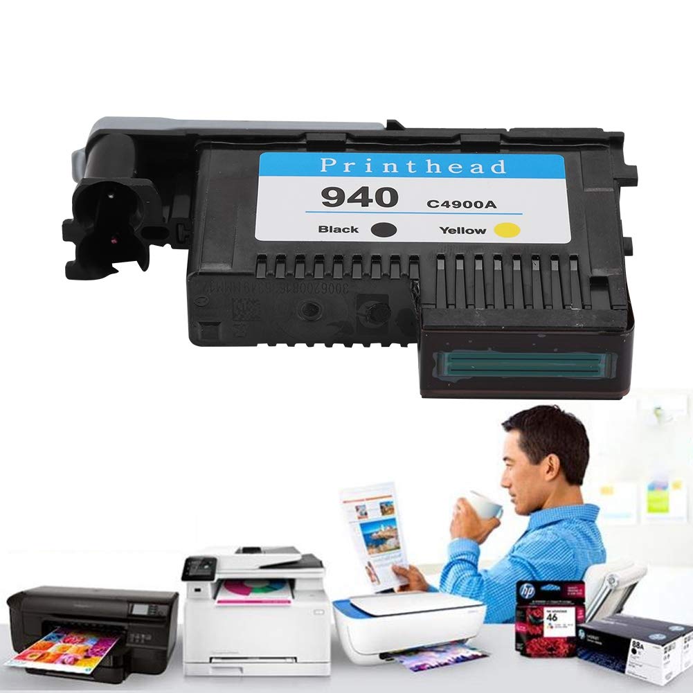 HP 940 C4900A C4901A Printheads for 8000 & 8500 Series Printers - High-Quality Black & Yellow Ink Cartridges for Smooth Printing & No Paper Jams - Ideal for Office Documents, Business Reports & High-Volume Printing