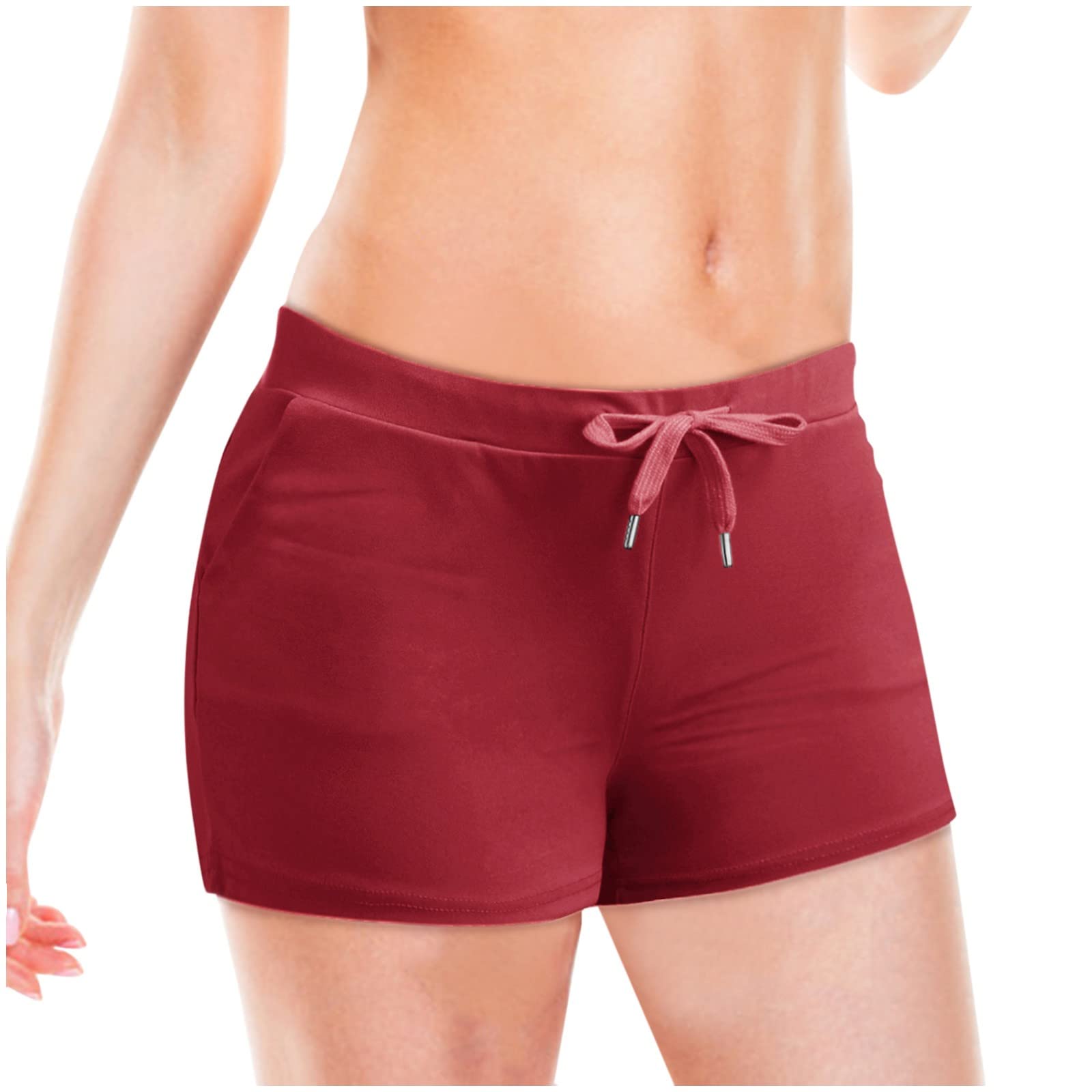 Women's Running Shorts with Pockets - Breathable Athletic Workout Shorts for Yoga, Gym & Outdoor Sports | Comfortable Activewear for Jogging, Hiking & Fitness