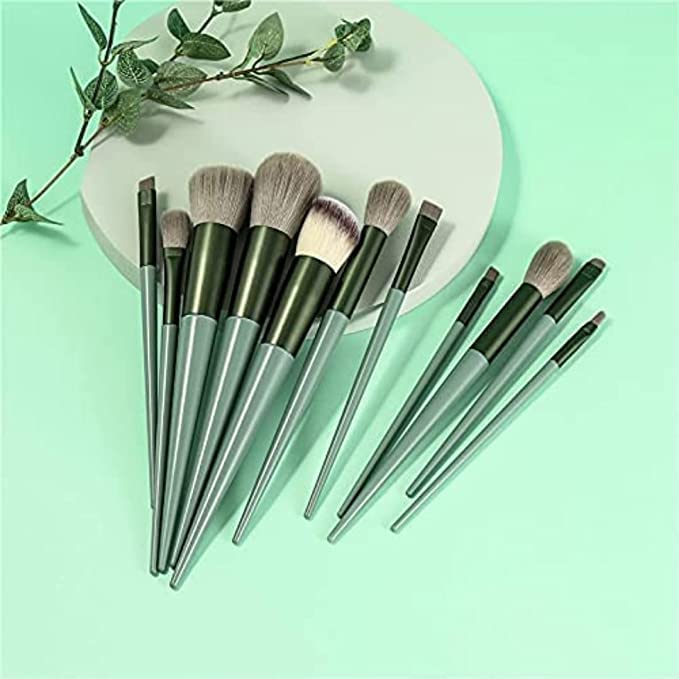 Glowhouse 13pc Makeup Brush Set with Pouch - Soft Cosmetic Brushes for Professional Makeup