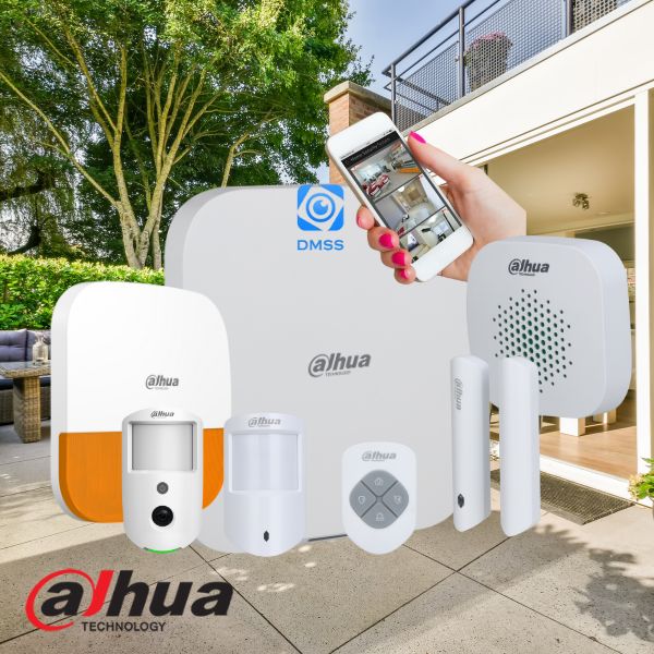 Dahua Wireless Alarm System Deluxe Kit - Home Security System with Motion Sensors & Remote Control for House, Apartment & Business Protection