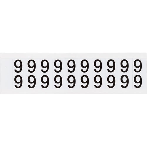 Brady 9712-9 & 97036 97 Series Indoor/Outdoor Number and Letter Cards - 50 Pack for Warehouse, Office, and Facility Labeling