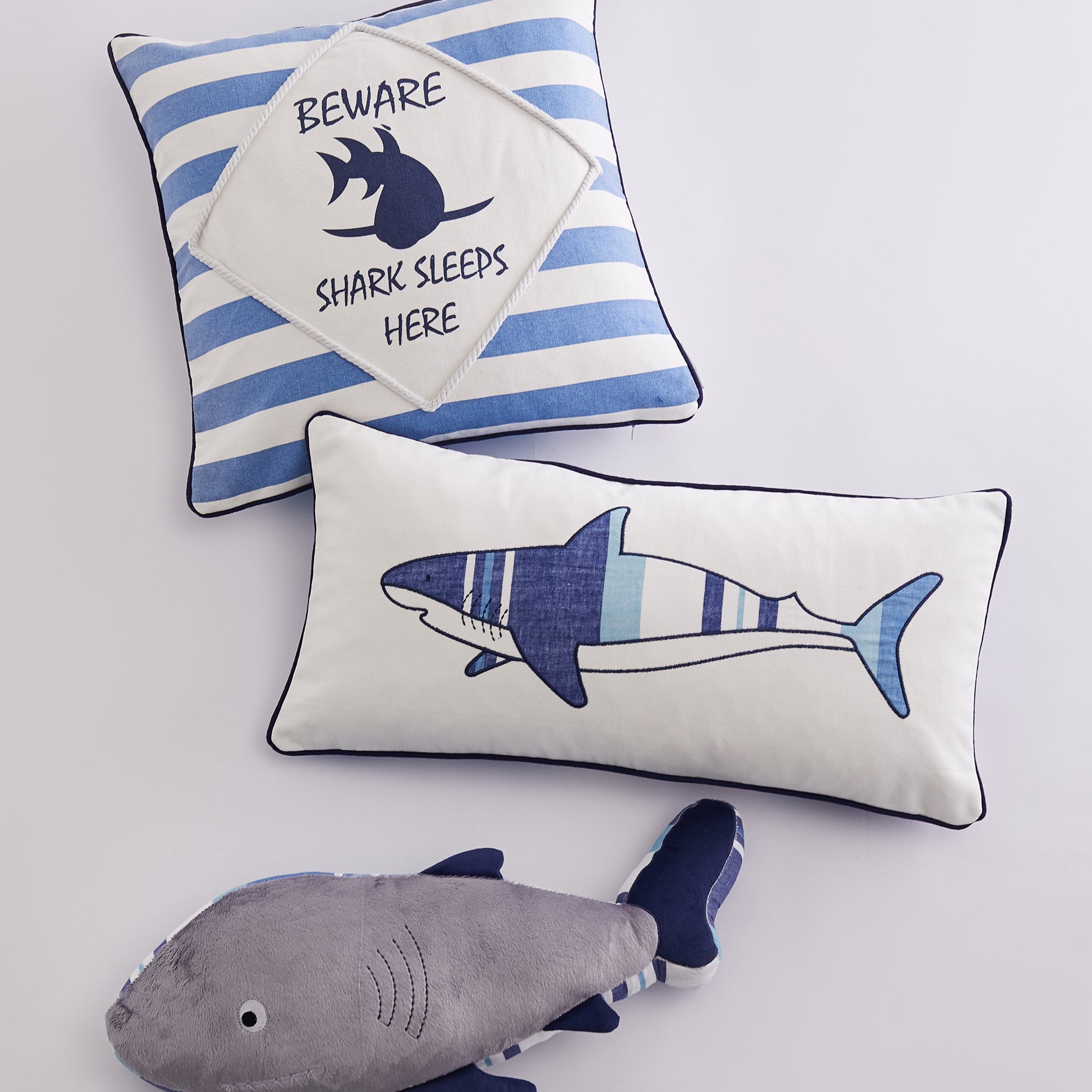 Sammy Shark Plush Pillow - Soft & Cuddly Stuffed Animal for Kids & Adults | Perfect for Bedroom Decor, Nursery, Travel & Gifts