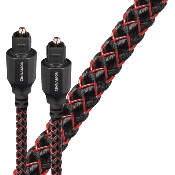 AudioQuest Cinnamon Optilink TOSLINK Digital Optical Audio Cable - High-Performance Fiber Optic Cable for Home Theater, Sound Bar & Gaming Systems