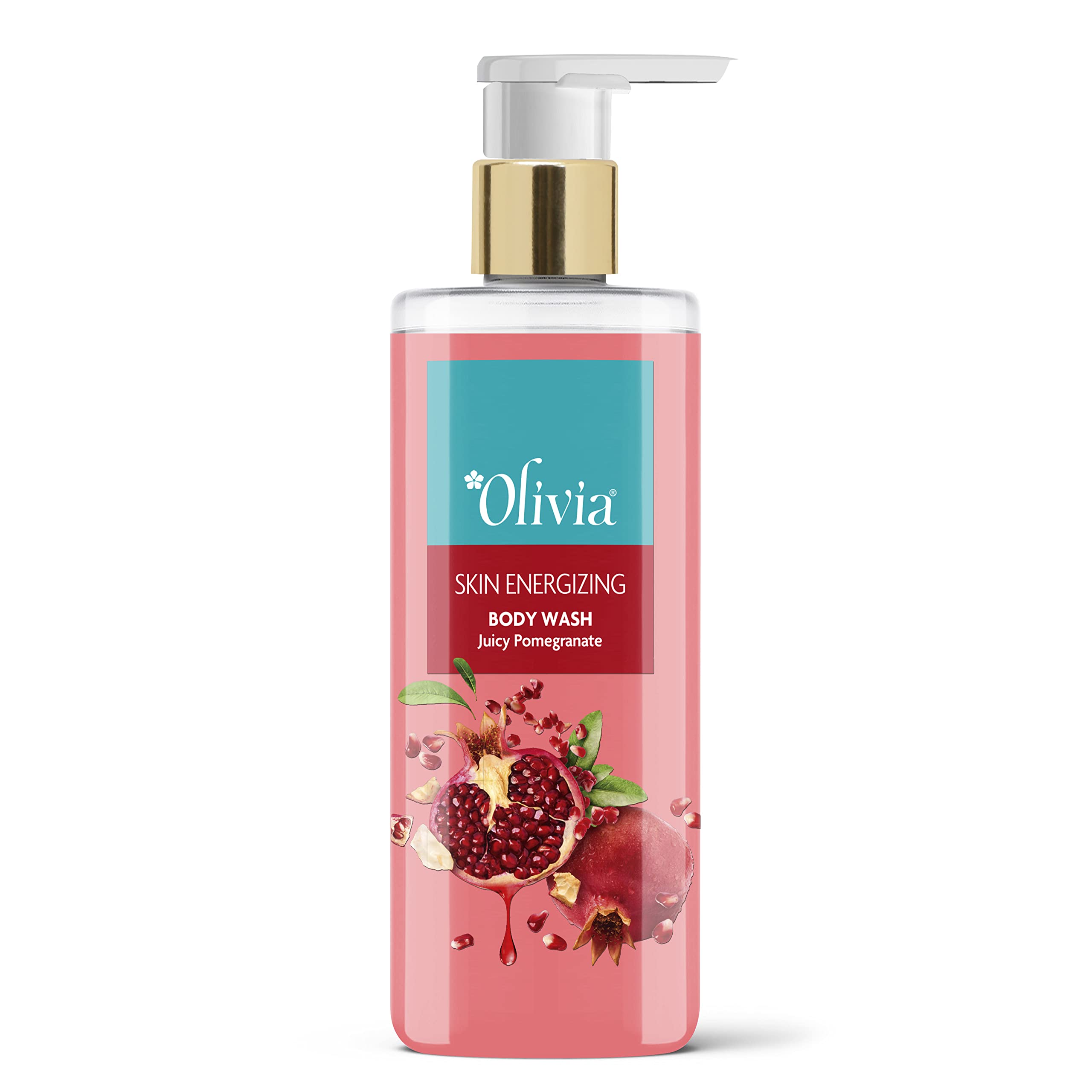Olivia Body Wash - Energizing Shower Gel with Juicy Pomegranate Extract, 250ml | Paraben-Free, Silicone-Free & No Harmful Chemicals | Hydrating & Refreshing for Daily Shower & Spa Experience