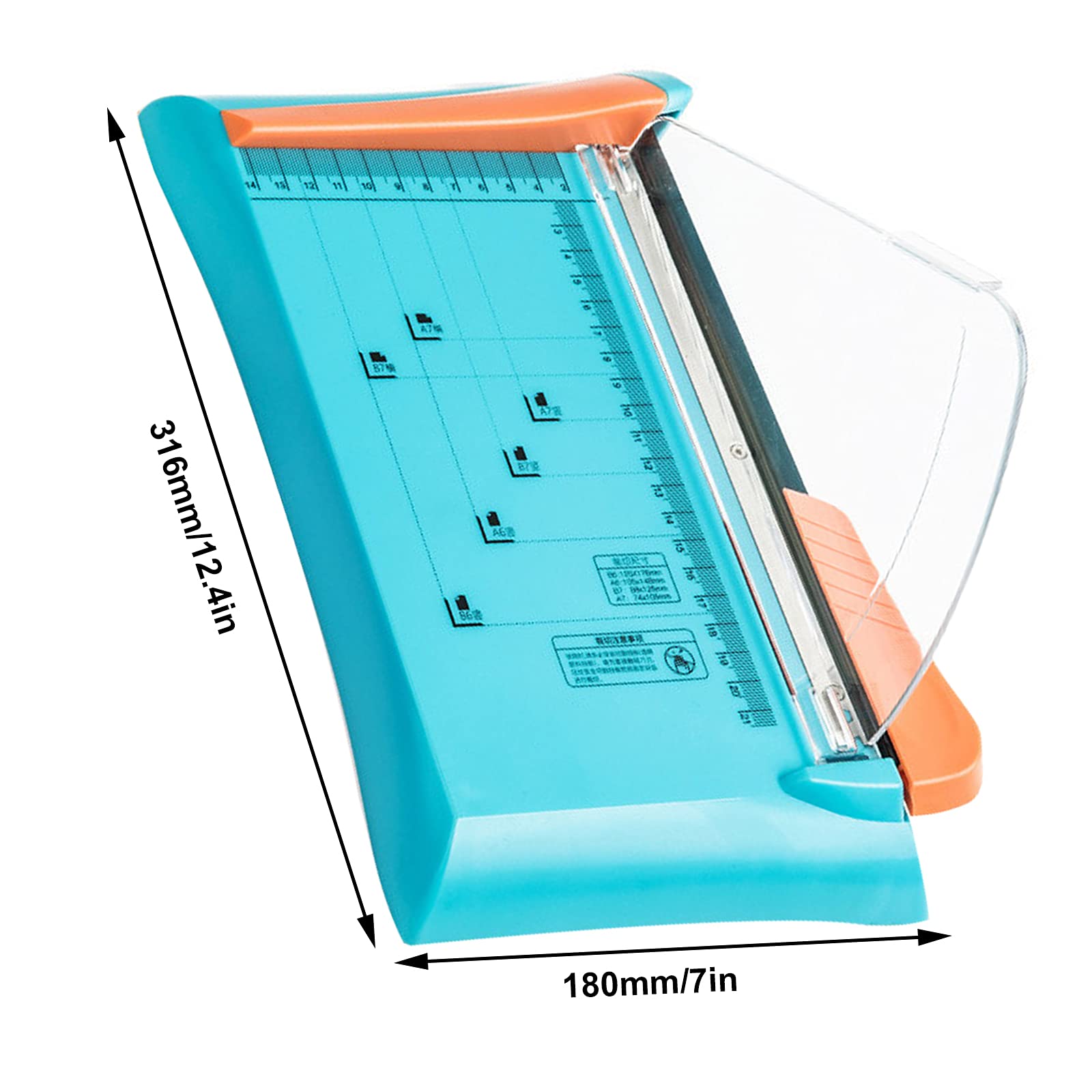 Mini A4 Paper Trimmer with Ruler - Precision Photo Guillotine Cutter for Paper, Cardstock, Foam & Craft Materials (Blue) - Perfect for Scrapbooking, Card Making & DIY Projects