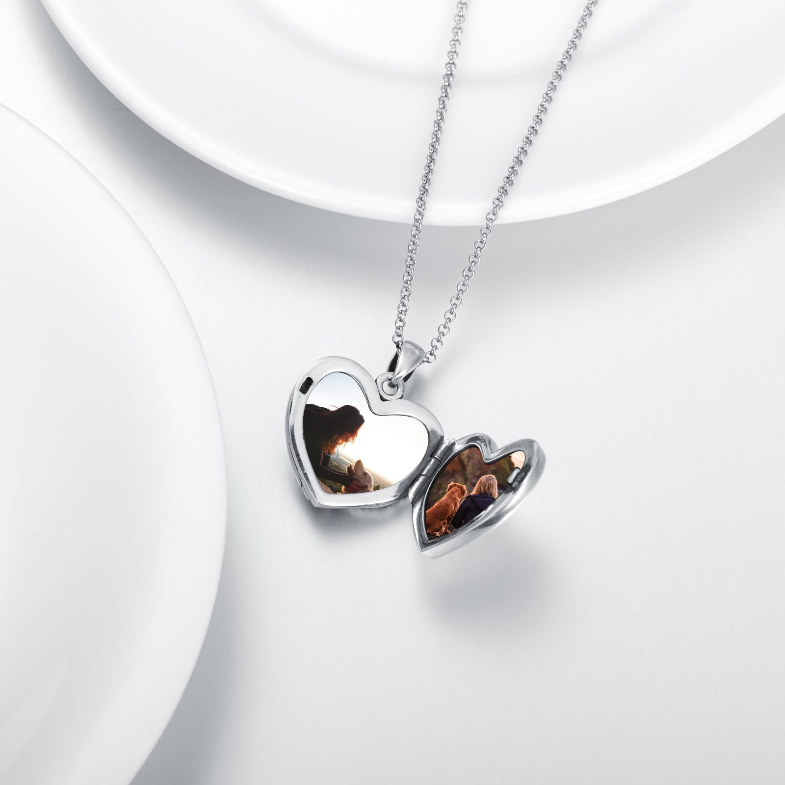 SIMONLY Mother's Day Gifts - 925 Sterling Silver Dog Pendant Necklace for Women & Girls - Memorial Jewelry for Dog Lovers - Perfect for Pet Loss Remembrance & Special Occasions