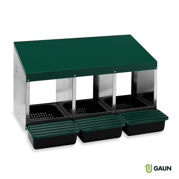3 Compartment Laying Nest Box for Chickens - Durable Poultry Nesting Box for Hens - Perfect for Backyard Coops, Farms & Chicken Houses