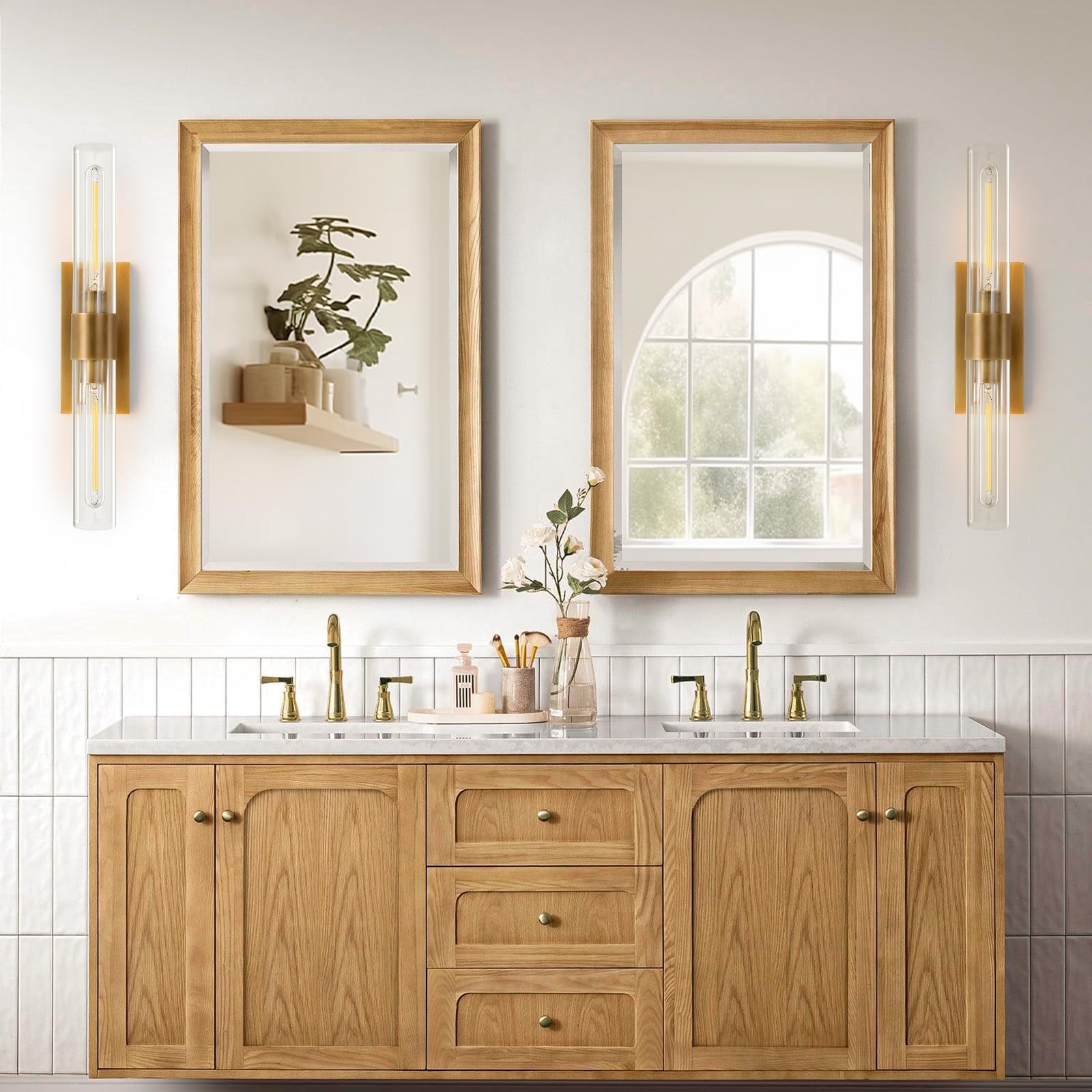 YUYI Brass Wall Sconces Set of 2 - 22.8