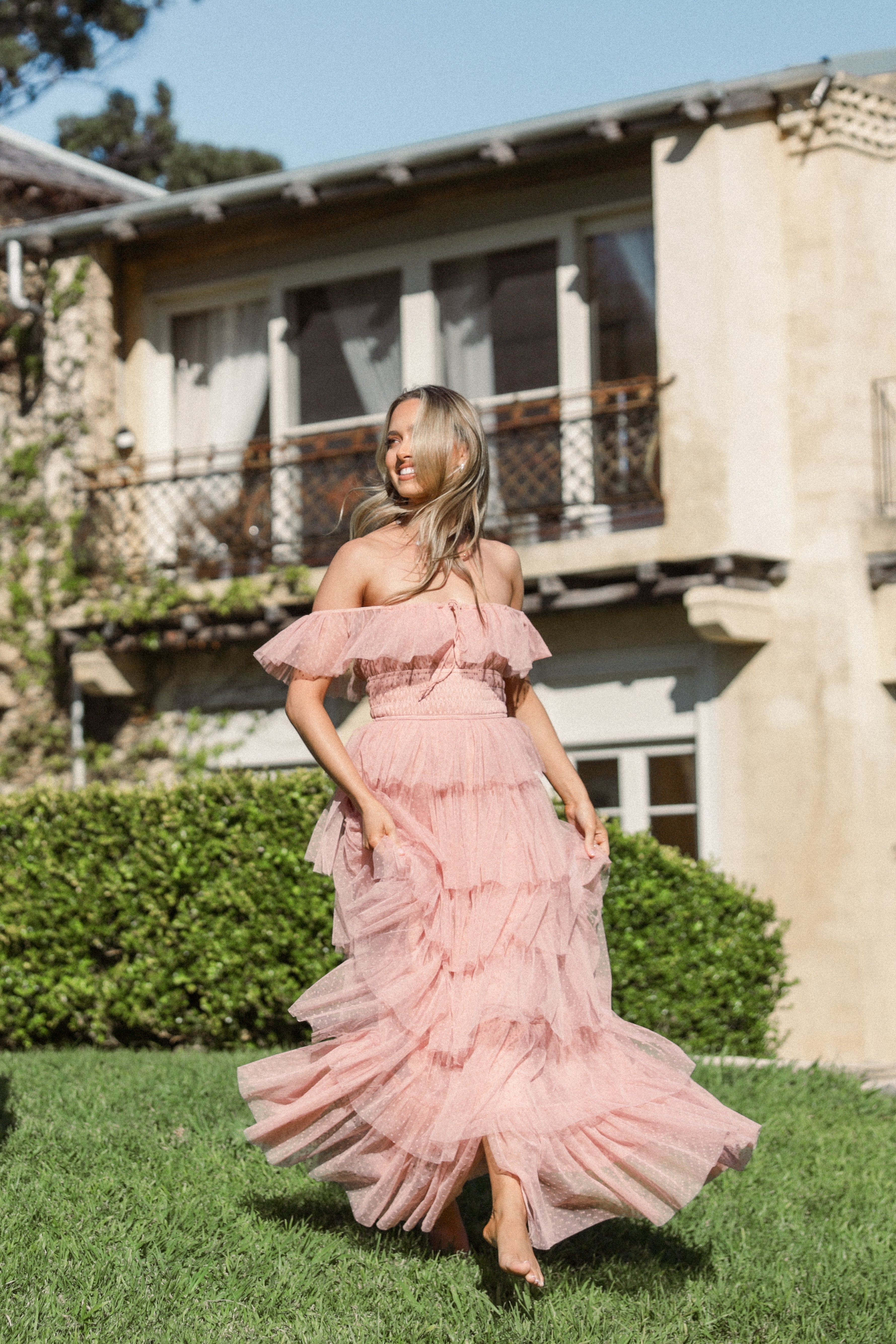 Belle Maxi Dress in Blush - Elegant Flowy Long Dress for Women | Perfect for Weddings, Parties & Summer Outfits