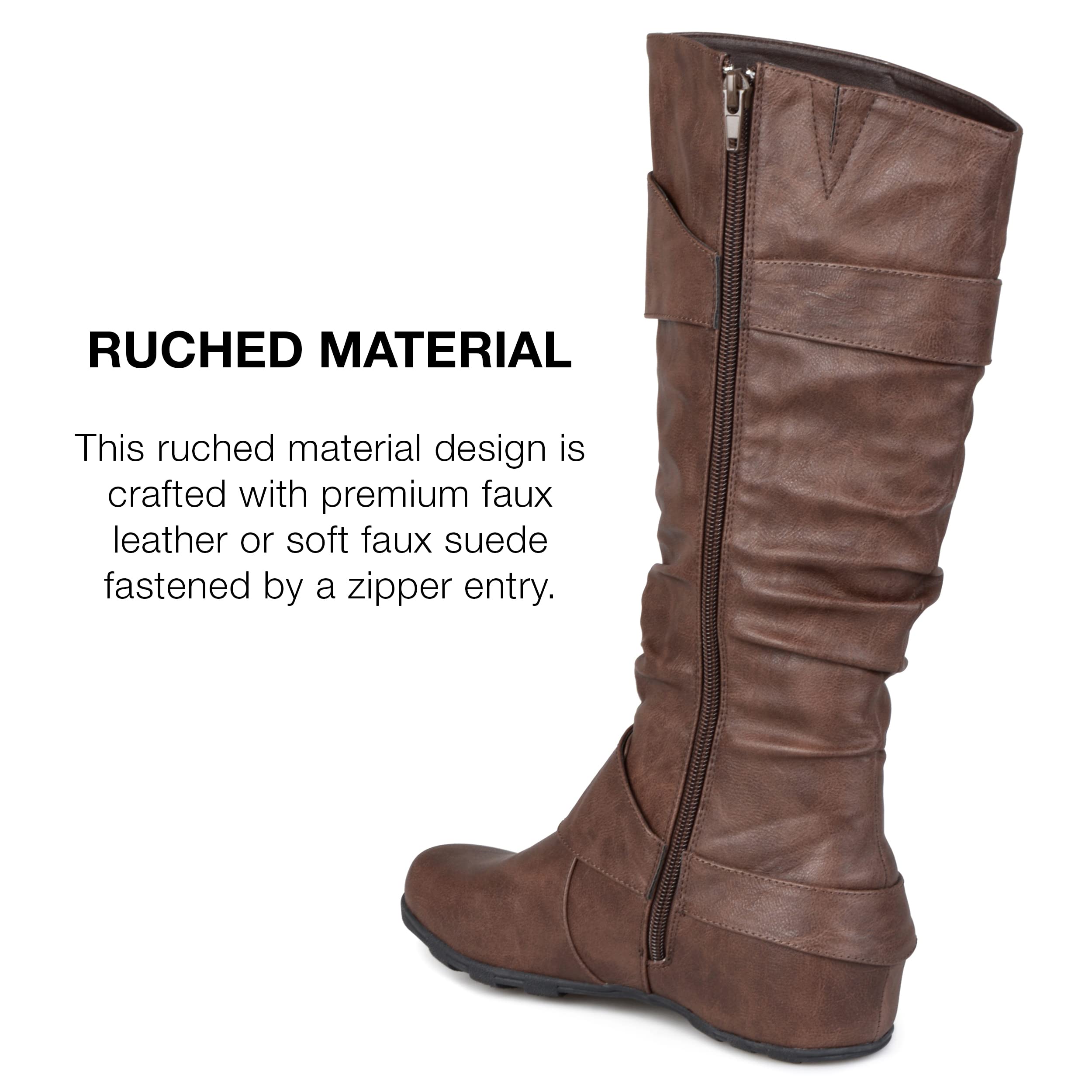 Journee Women's Paris Hidden Wedge Riding Boots - Comfortable & Stylish Ankle Boots for Women | Perfect for Casual Outfits, Work & Riding