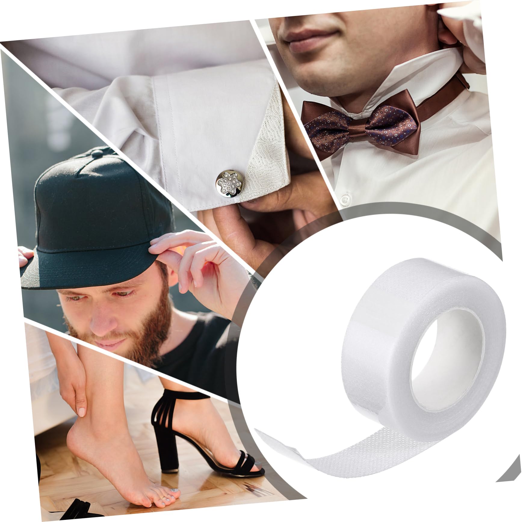 Self Adhesive Collar Protector Sweat Tapes - 6 Rolls Disposable Shirt Neck Liner for Men | Invisible Sweat Protection for Dress Shirts | Office Wear, Business Meetings & Daily Comfort