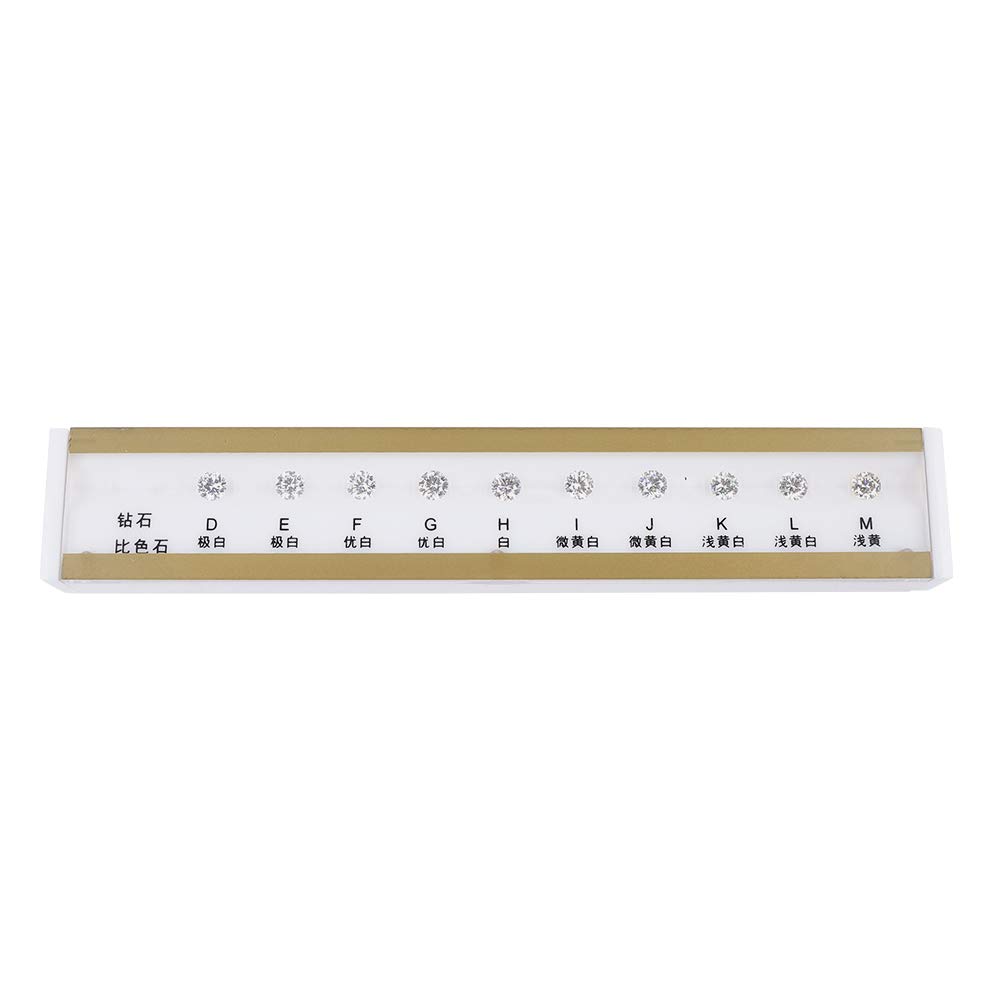 10CT Diamond Color Grading Grader Set - Professional D-M Color Tester Tool with 6.5mm White Diamonds for Jewelry Appraisal, Gemstone Evaluation & Diamond Certification (Ideal for Jewelers, Gemologists & Diamond Traders)