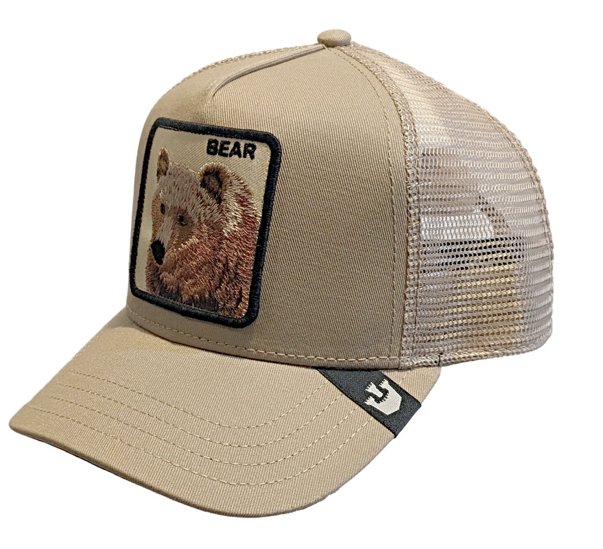 Goorin Bros 'The Bear' Khaki Trucker Baseball Cap for Men - Stylish & Breathable Hat for Outdoor Activities, Sports, and Casual Wear